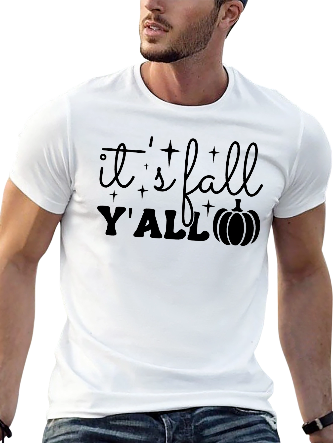 Its Fall Yall Graphic Tee - Trendy Autumn Apparel