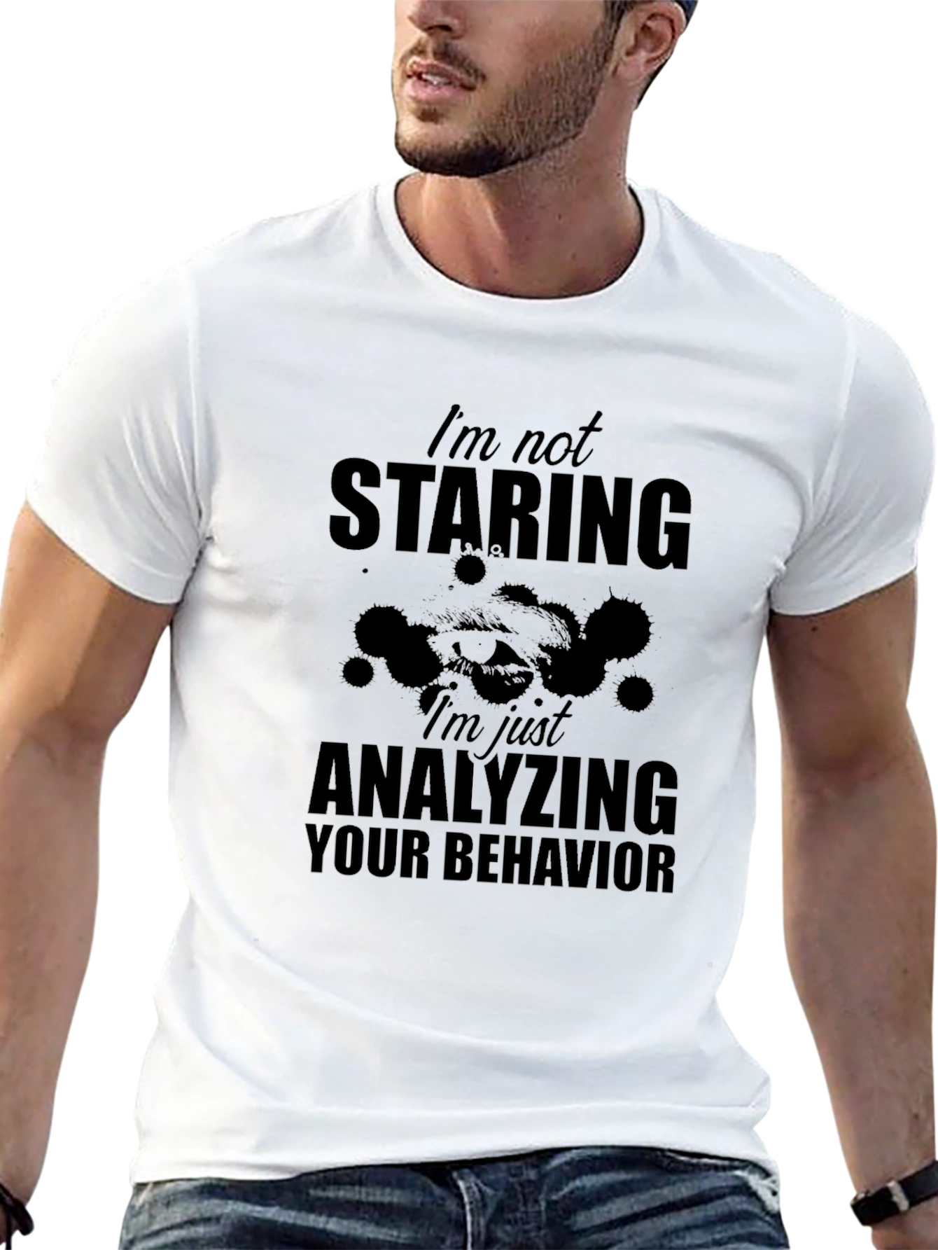 Analyzing Behavior Graphic Tee - Black Cotton Shirt