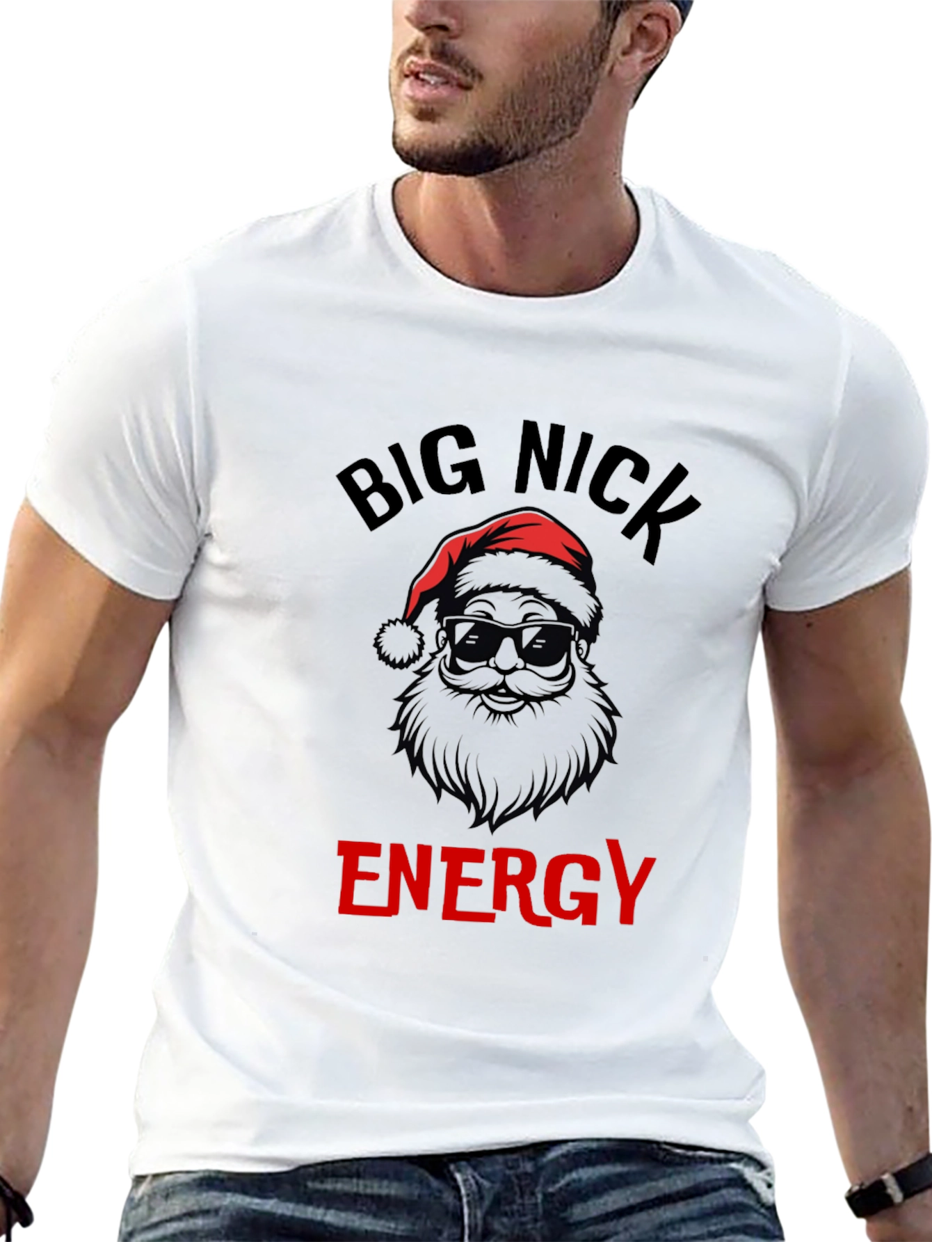 Big Nick Energy Santa Graphic T-Shirt