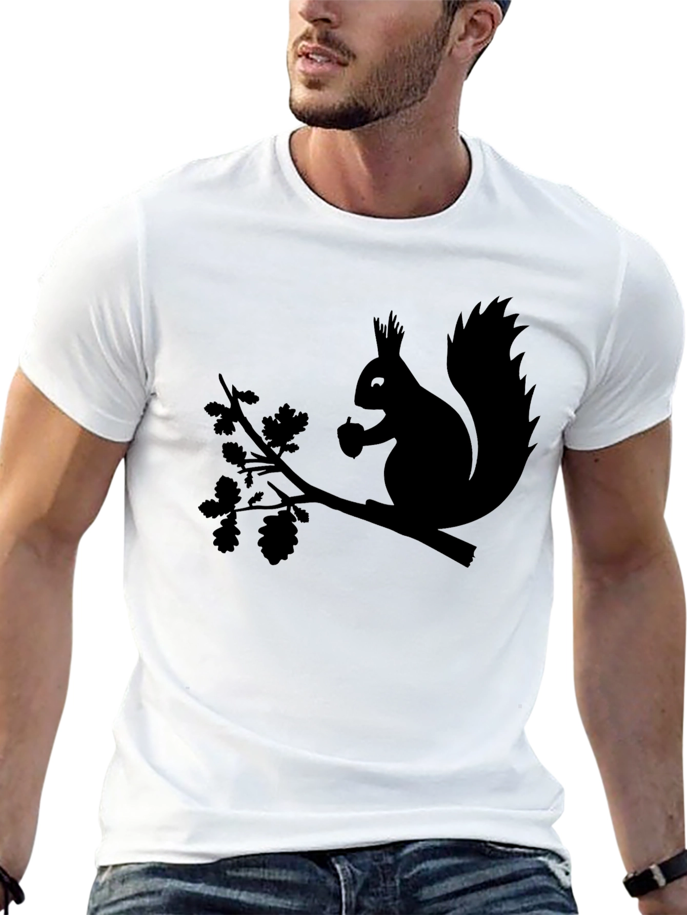 Squirrel on Branch Graphic T-Shirt - Unisex