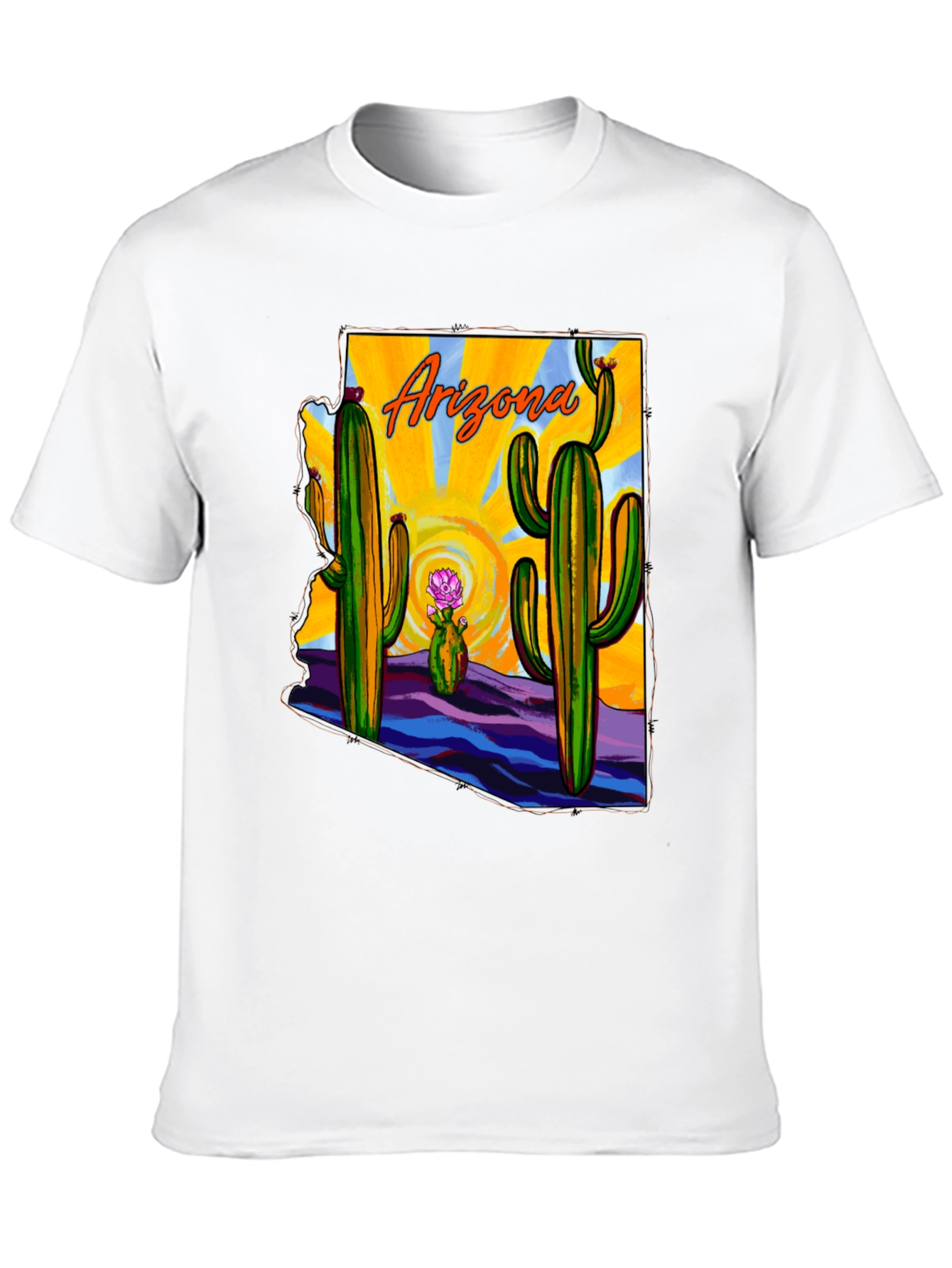 Arizona Cactus State Graphic T-Shirt
