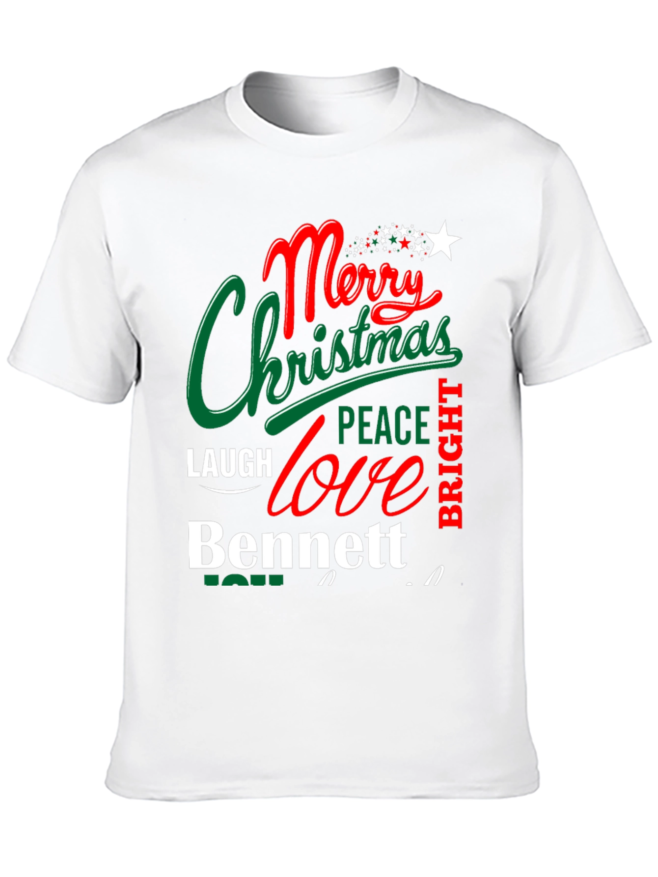 Merry Christmas Family T-Shirt - Personalized