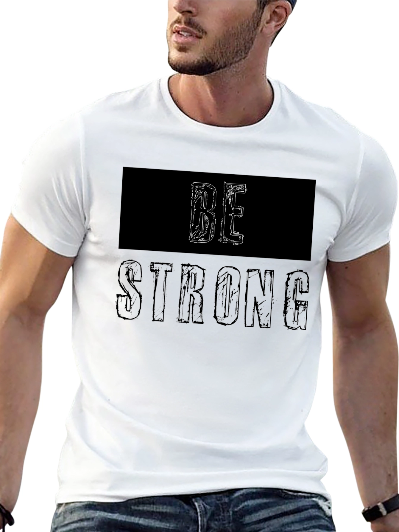 Be Strong Graphic Tee - Black