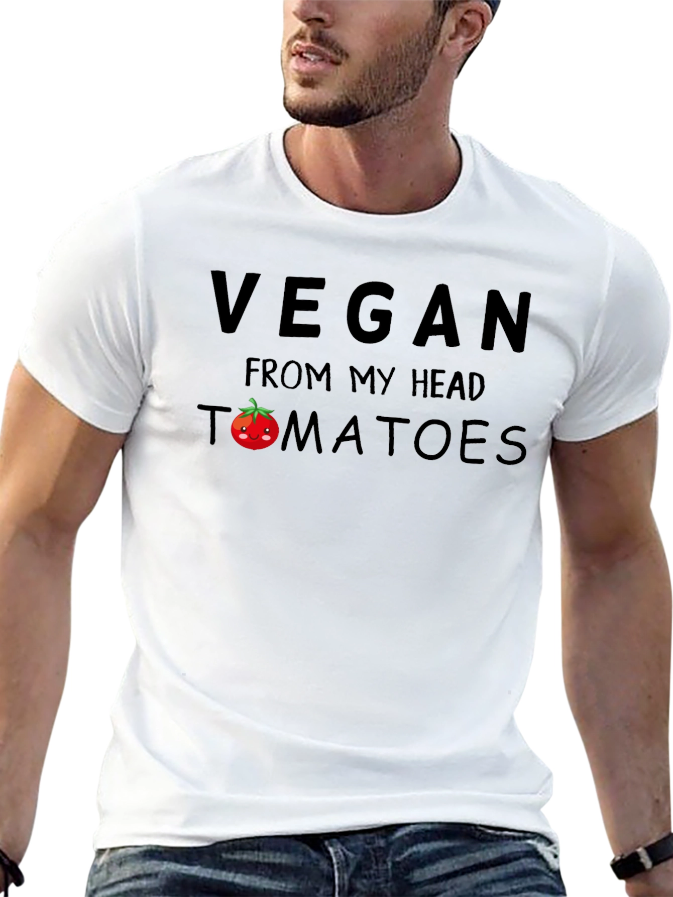 Vegan From My Head Tomatoes Funny T-Shirt