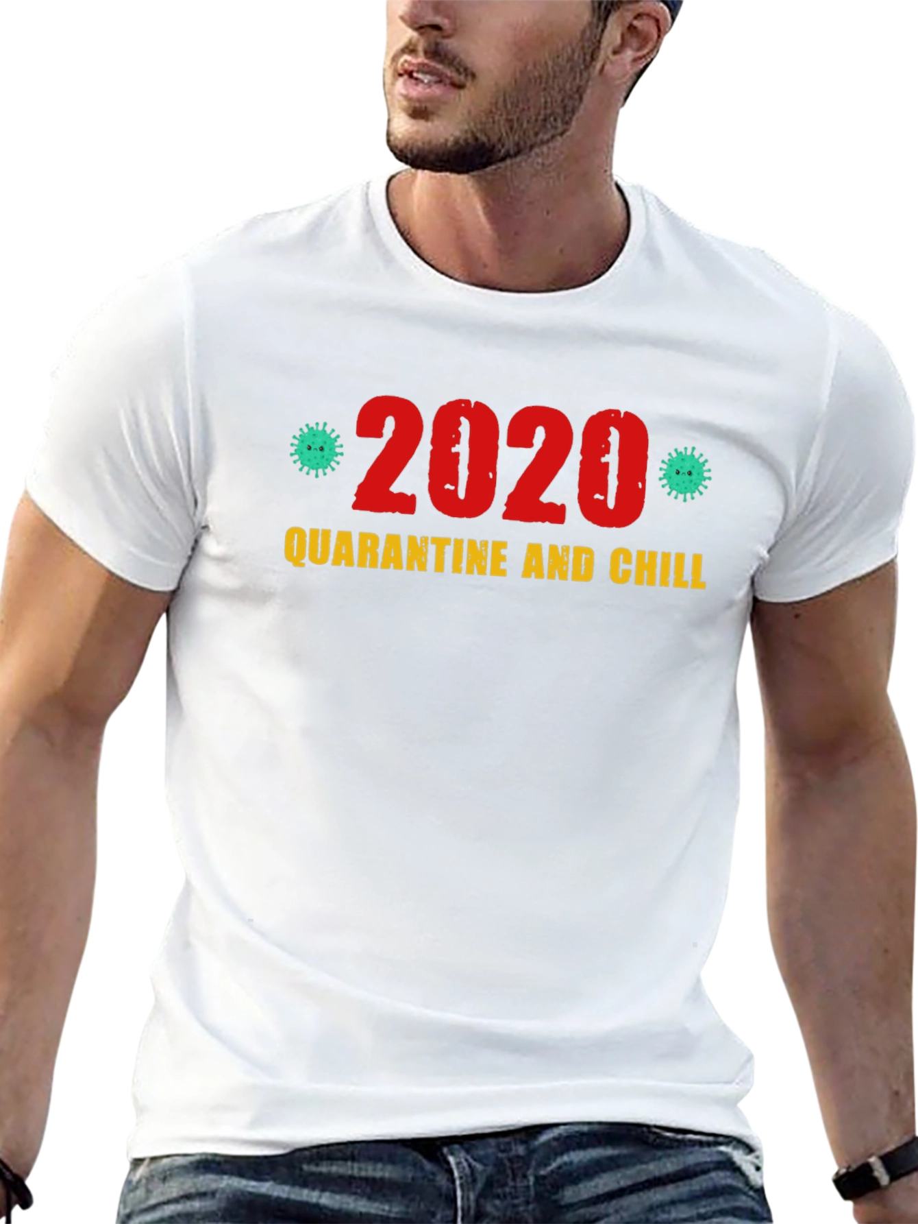 2020 Quarantine and Chill Graphic T-Shirt