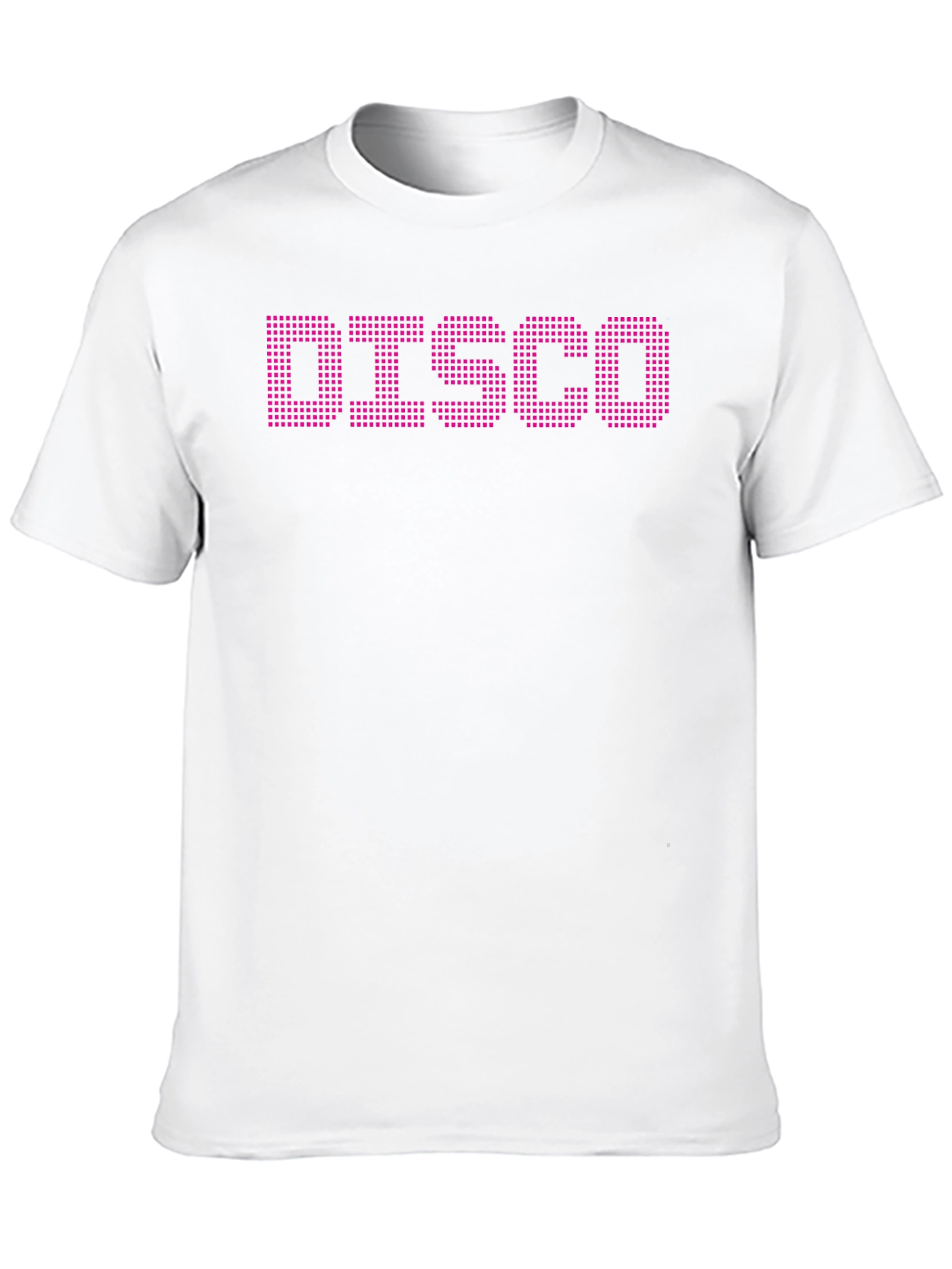 Retro Disco T-Shirt - Pixelated Text Design