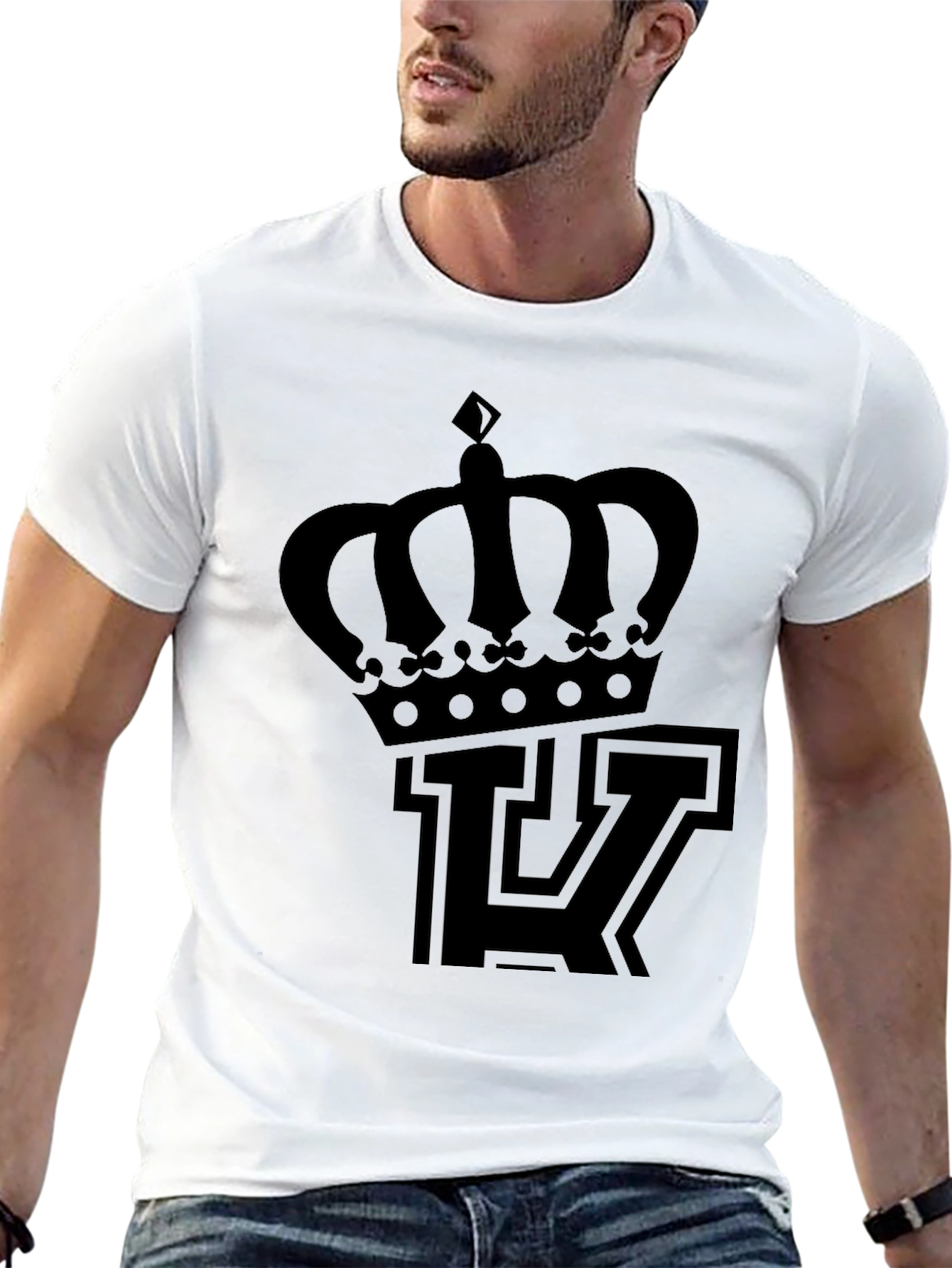 Crown & Letter T-Shirt - Mens Graphic Tee