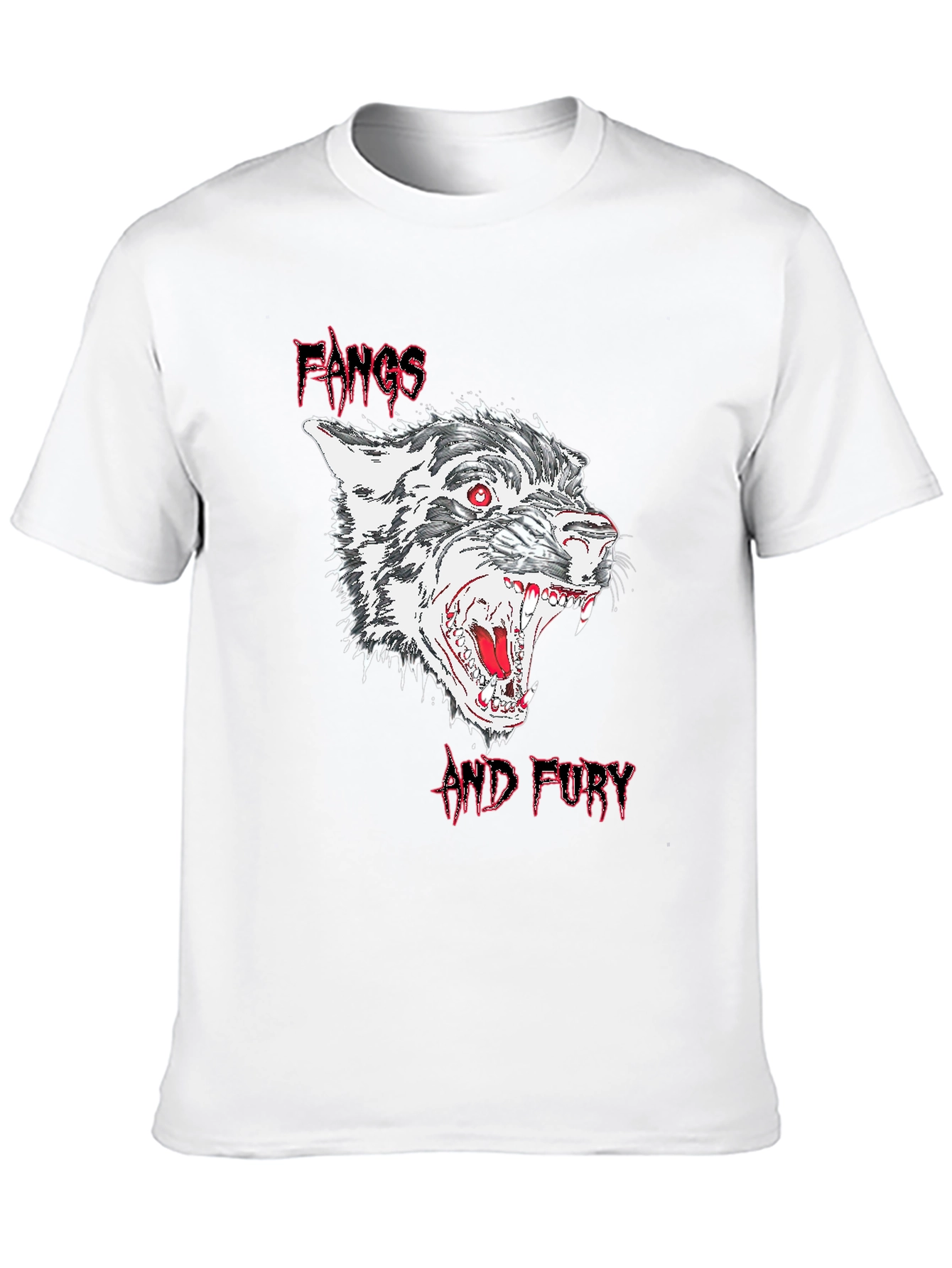 Fangs and Fury Graphic Tee - Black