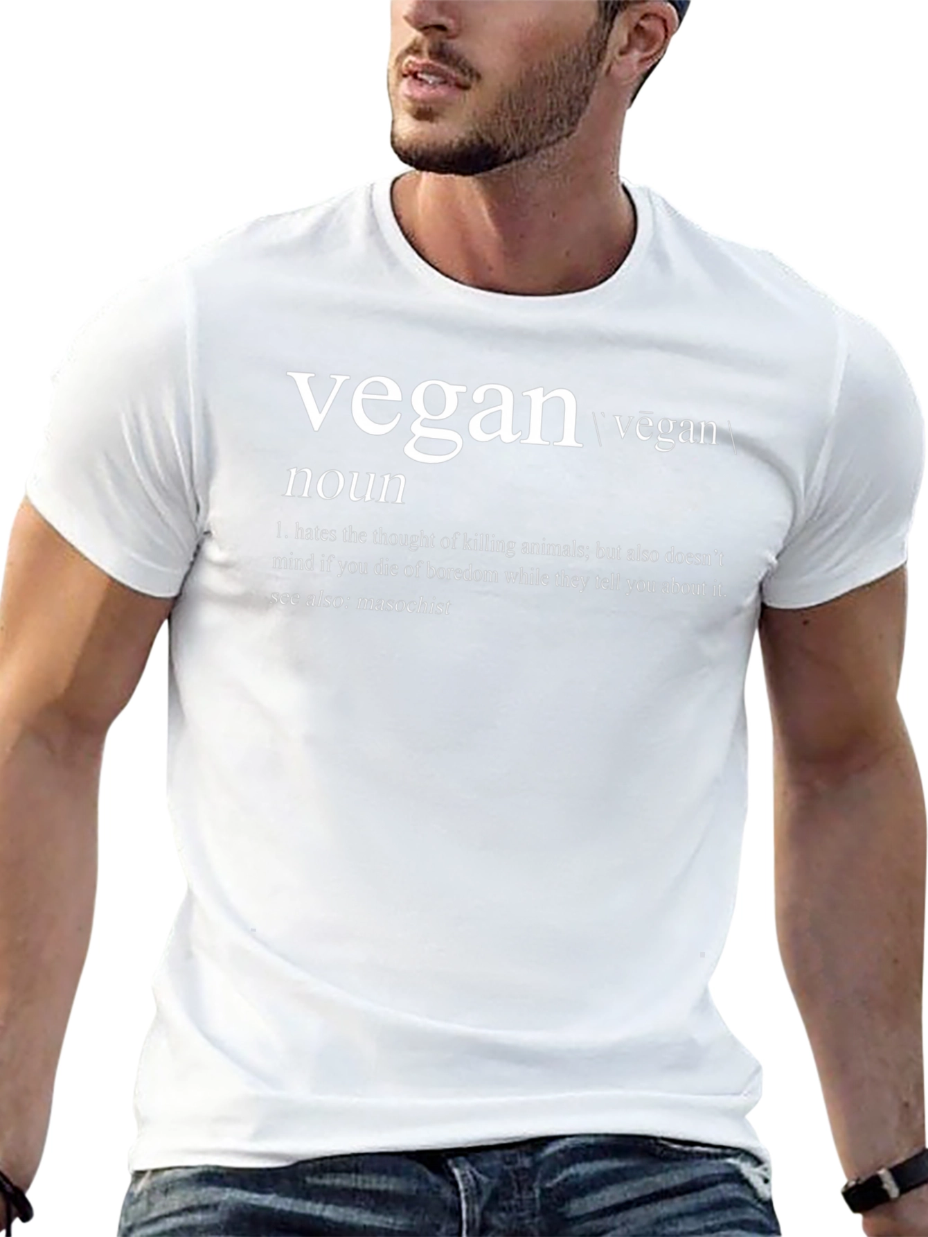 Vegan Definition Black T-Shirt - Noun Funny Graphic Tee