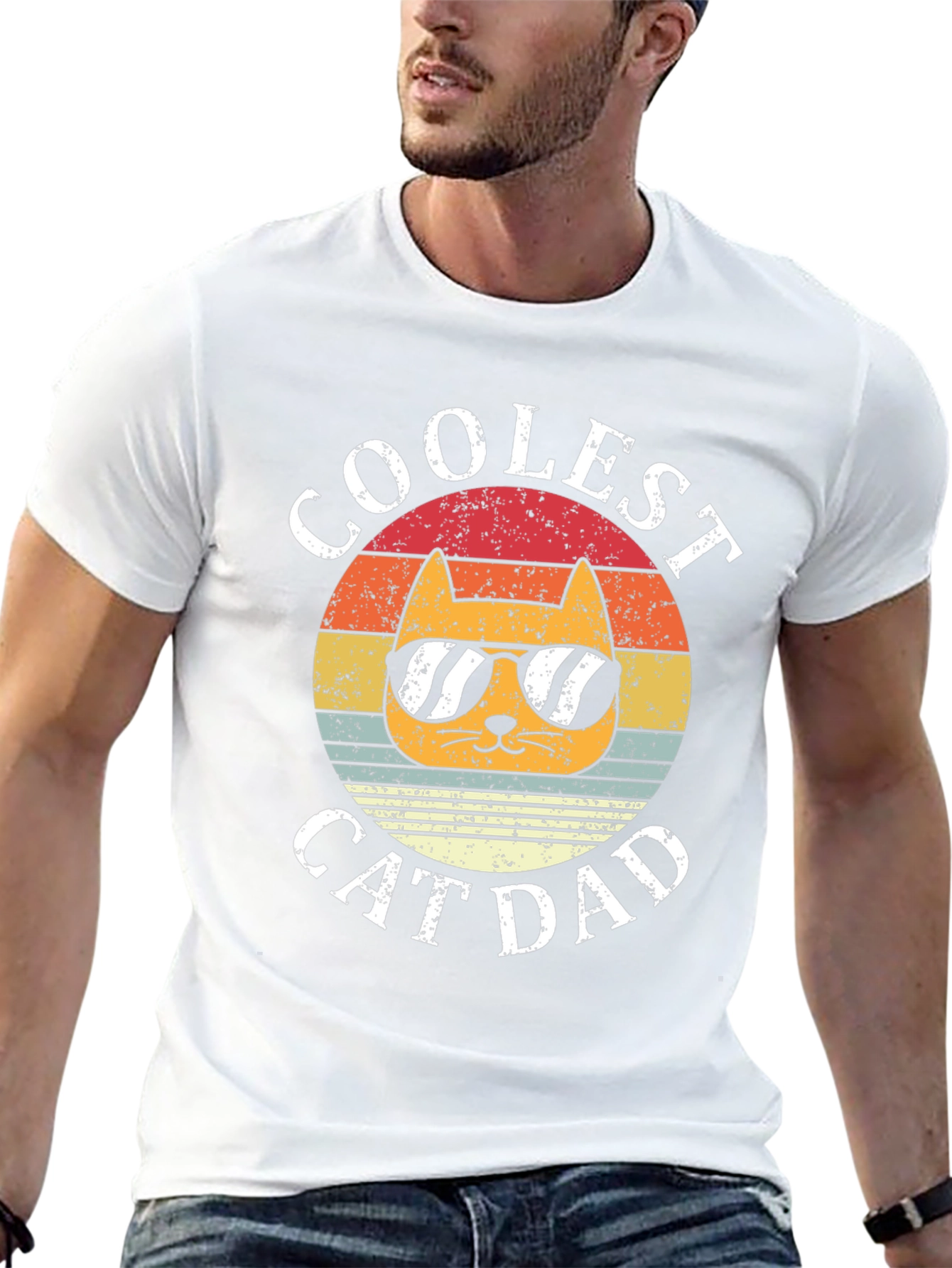 Coolest Cat Dad Graphic Tee