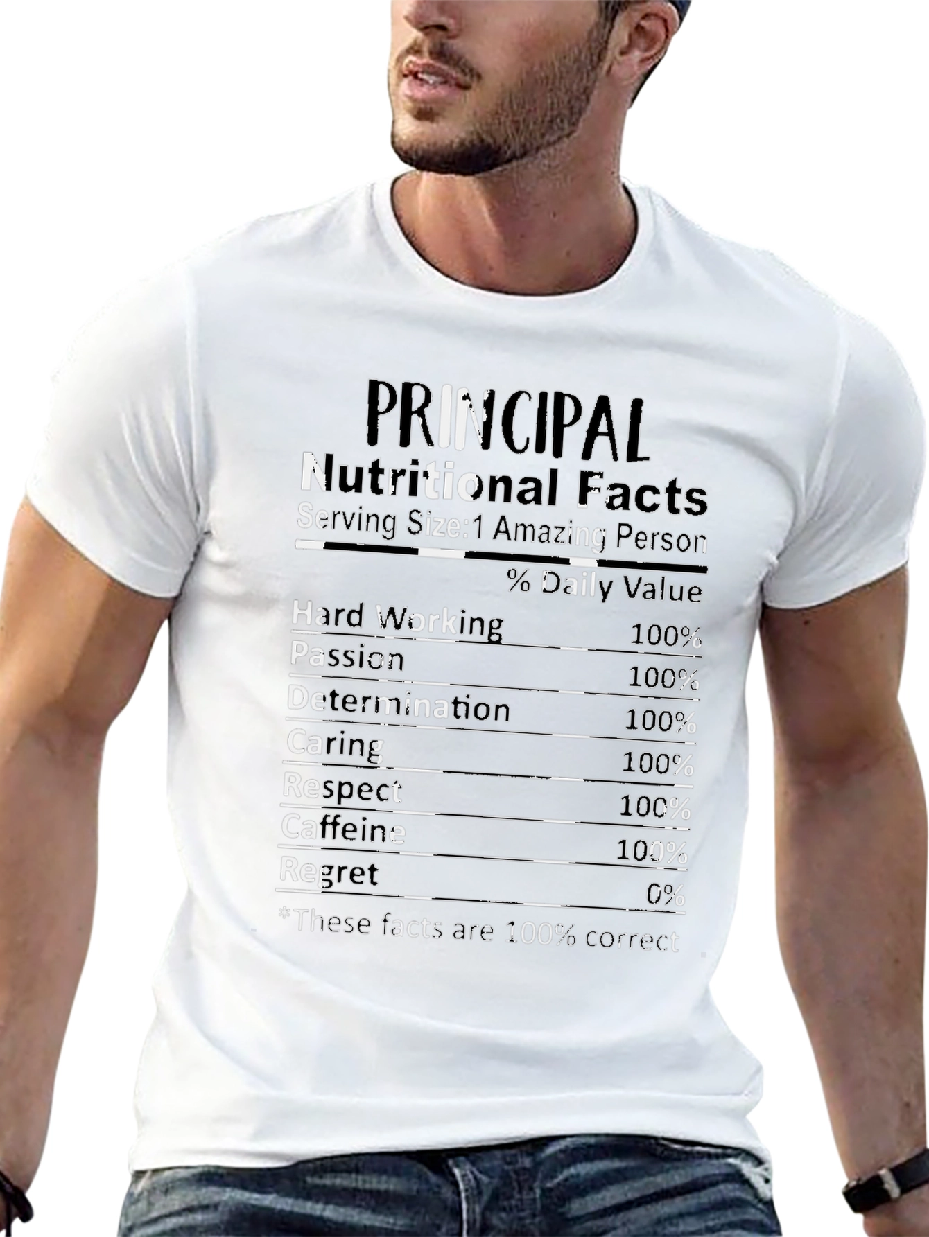 Principal Nutritional Facts Graphic T-Shirt