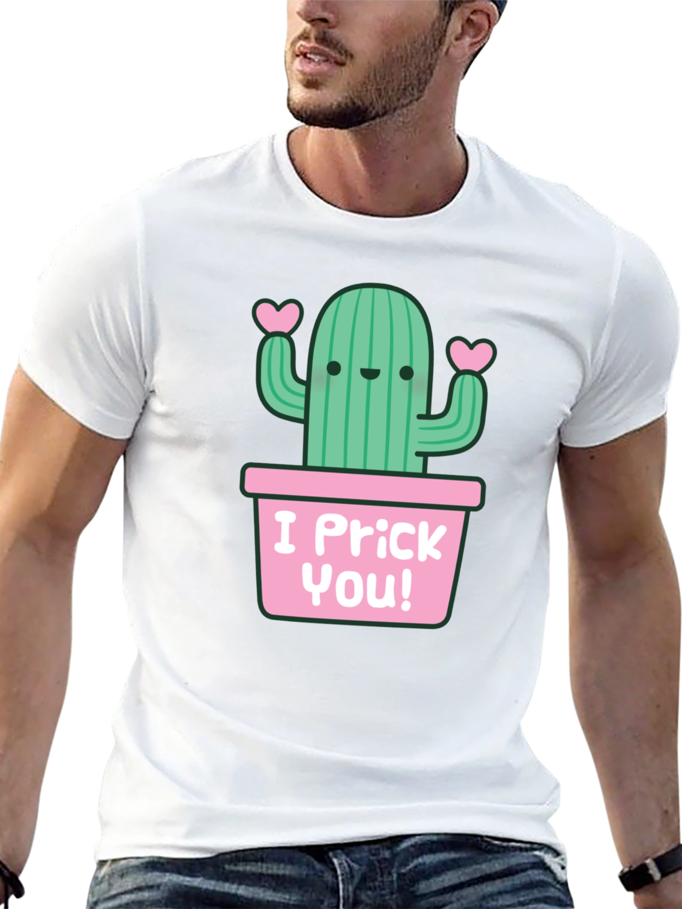 I Prick You! Cactus Graphic Black T-Shirt