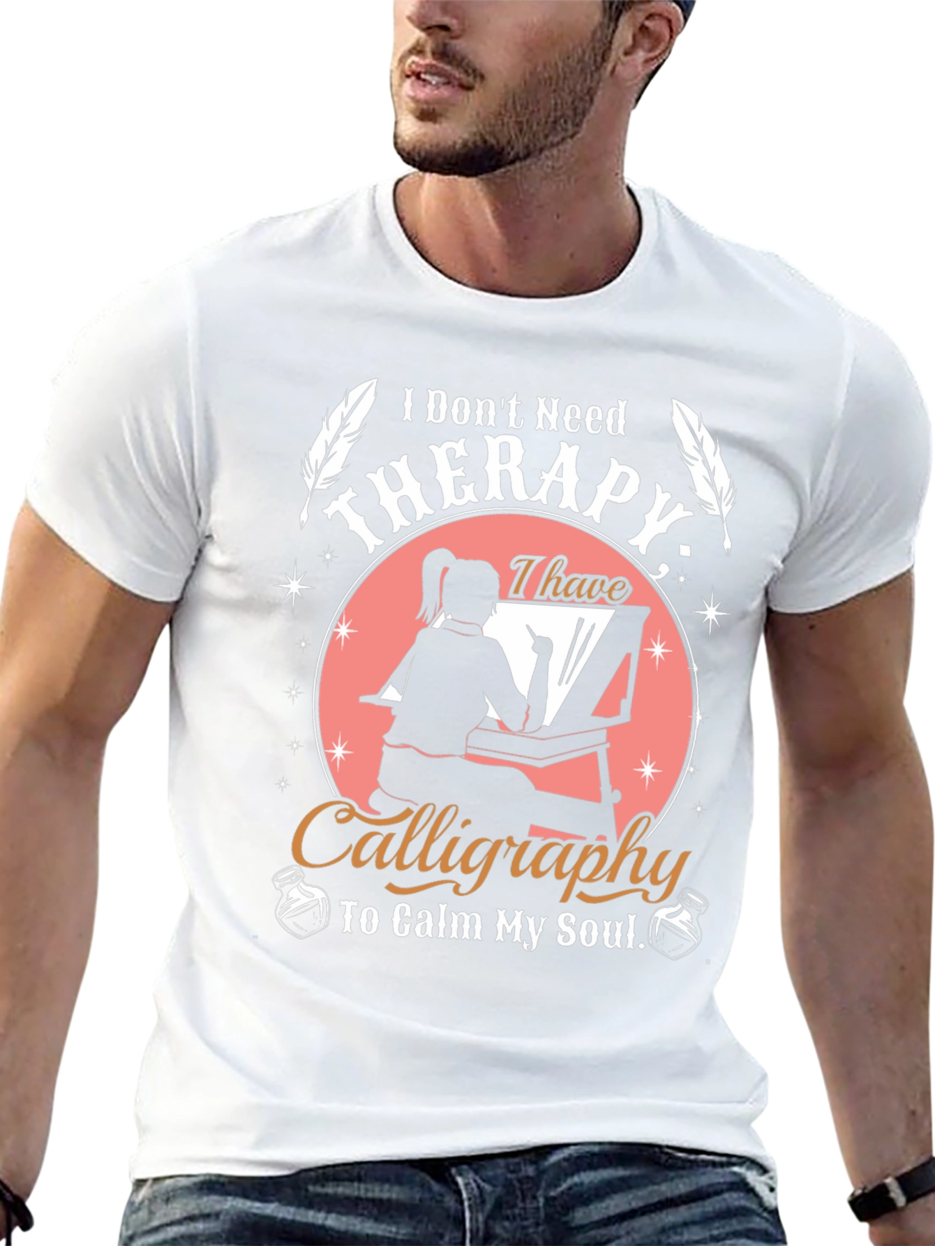 Calligraphy Therapy T-Shirt - Calm Your Soul