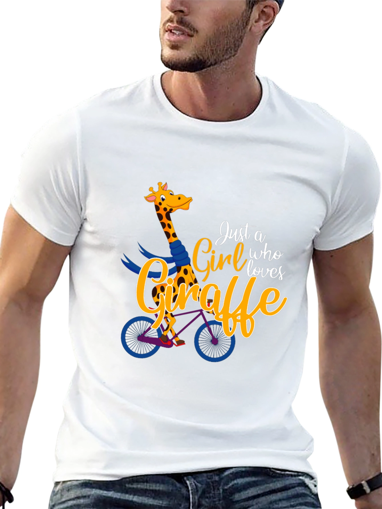 Giraffe Lover Graphic Tee - Black T-Shirt