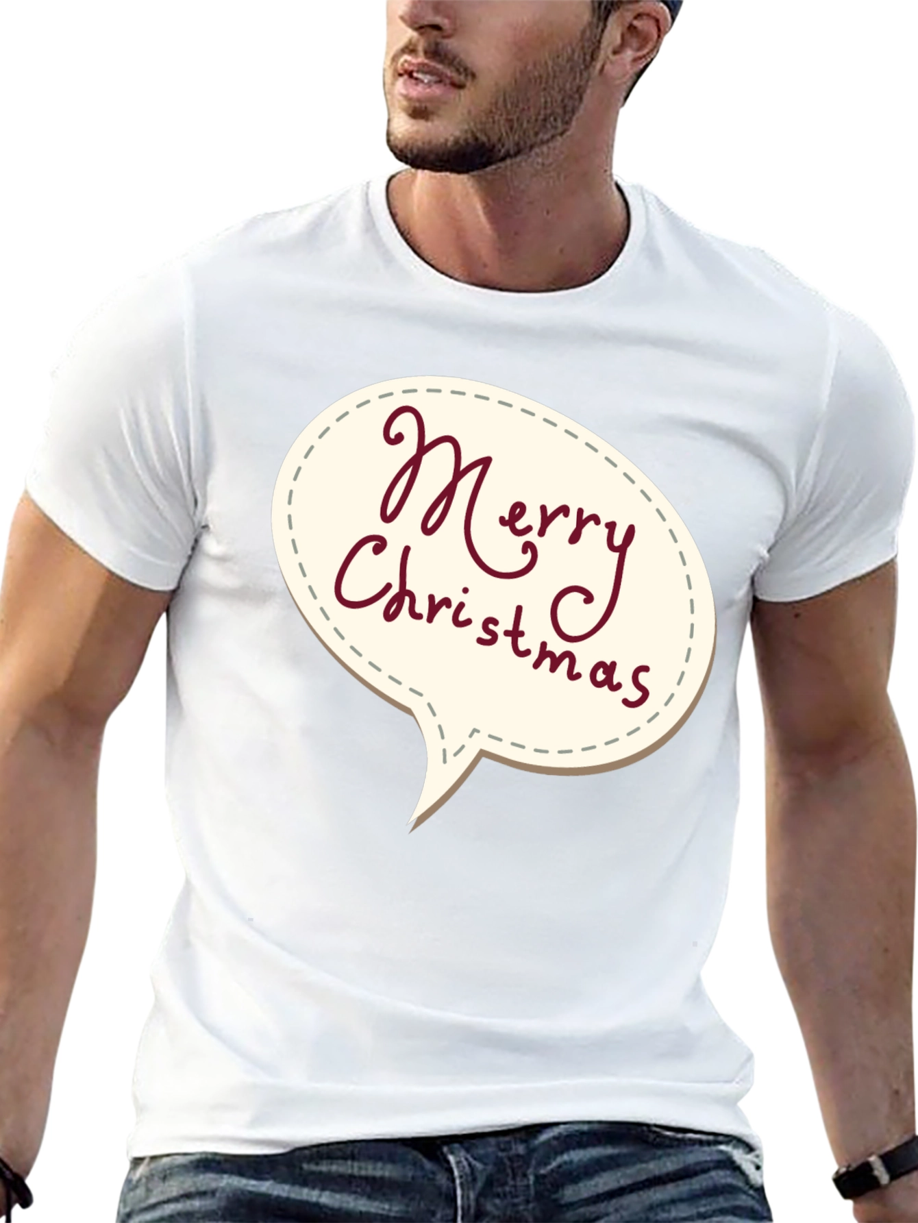 Merry Christmas Speech Bubble T-Shirt