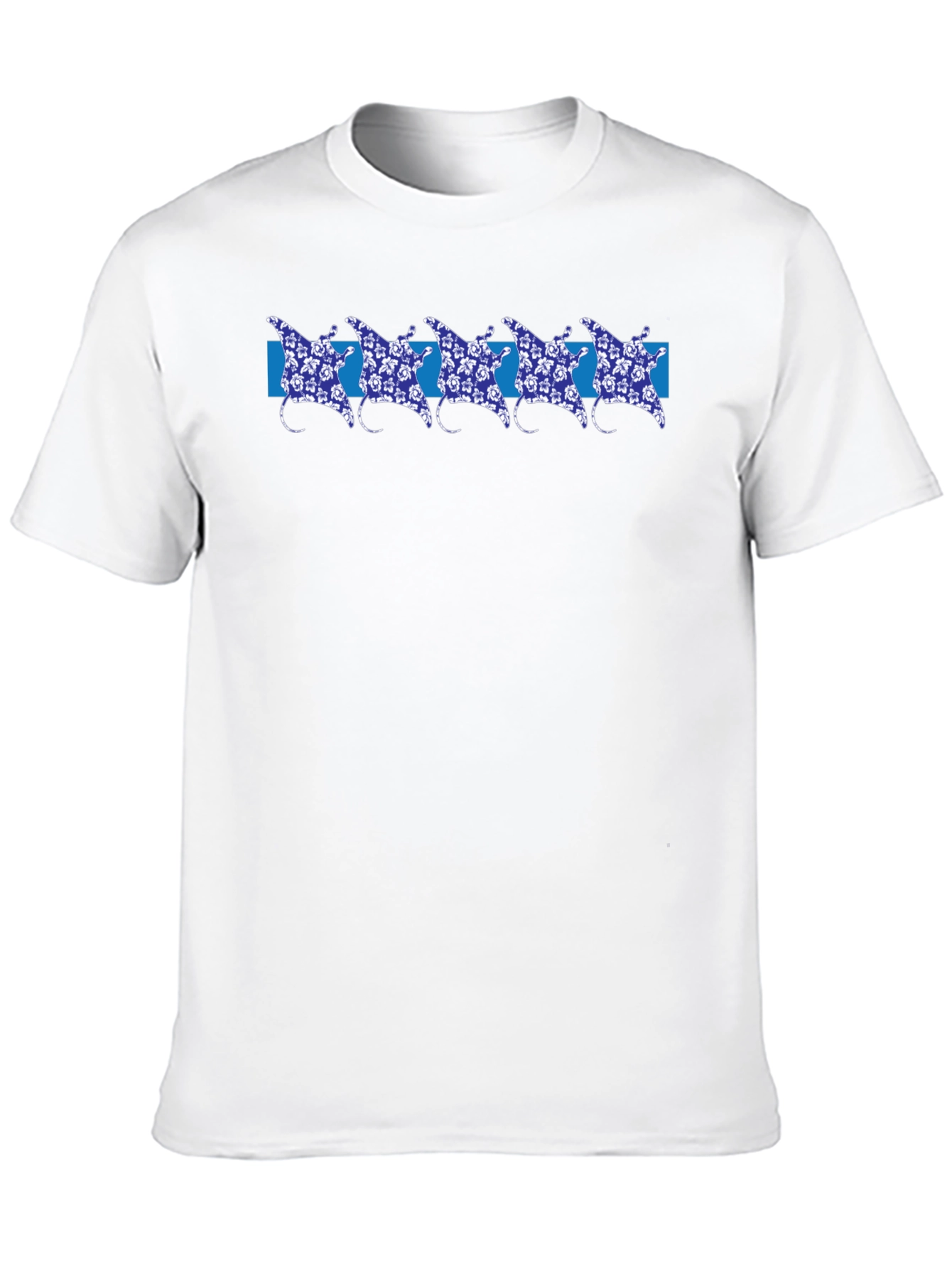 Manta Ray Patterned T-Shirt