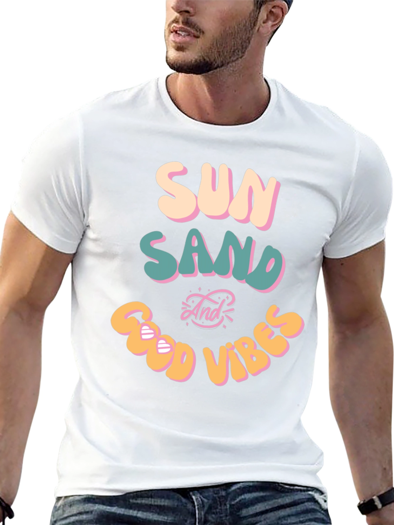 Sun Sand Good Vibes Graphic T-Shirt