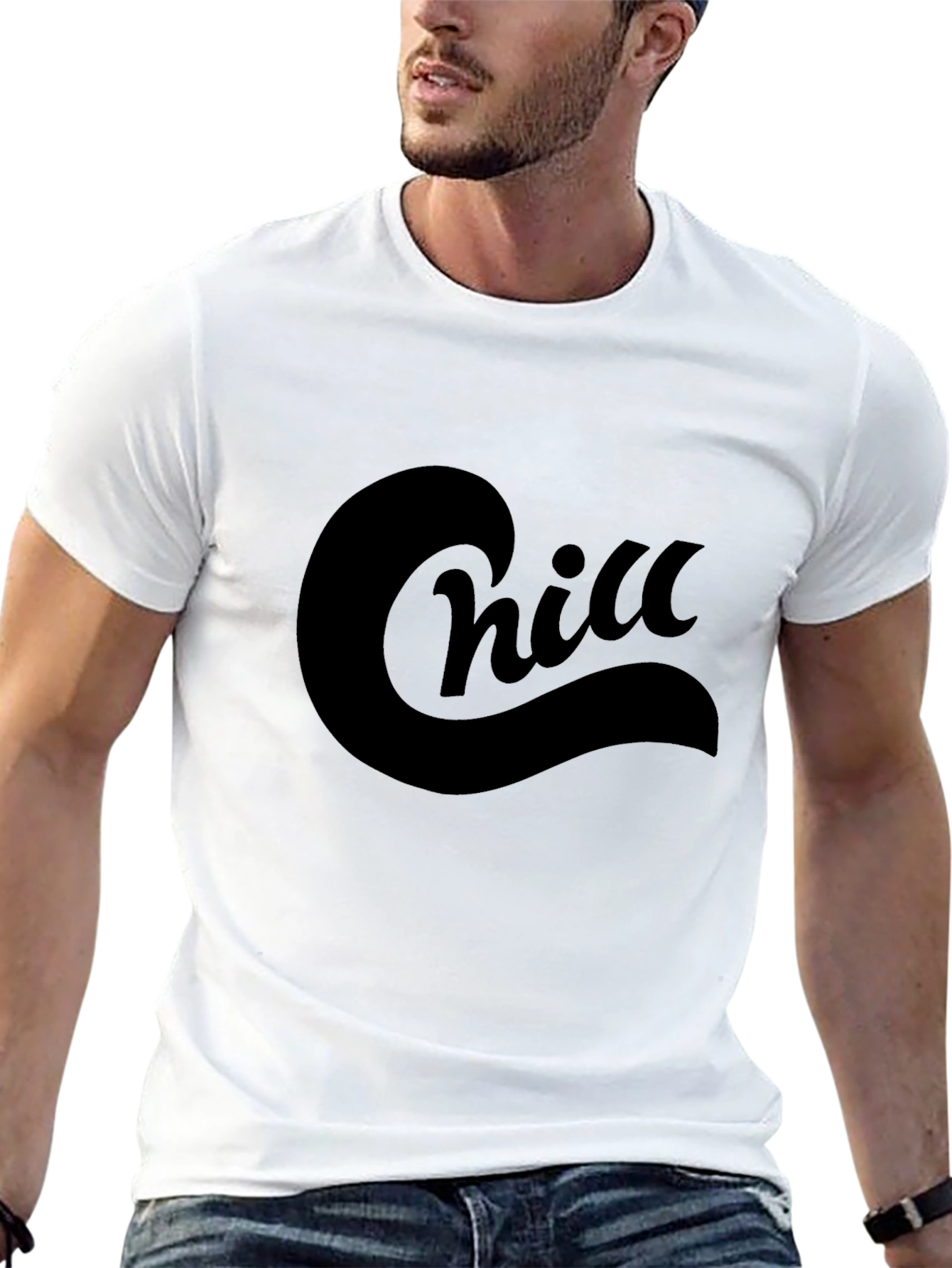 Chill Graphic Tee - Black Cotton Comfort