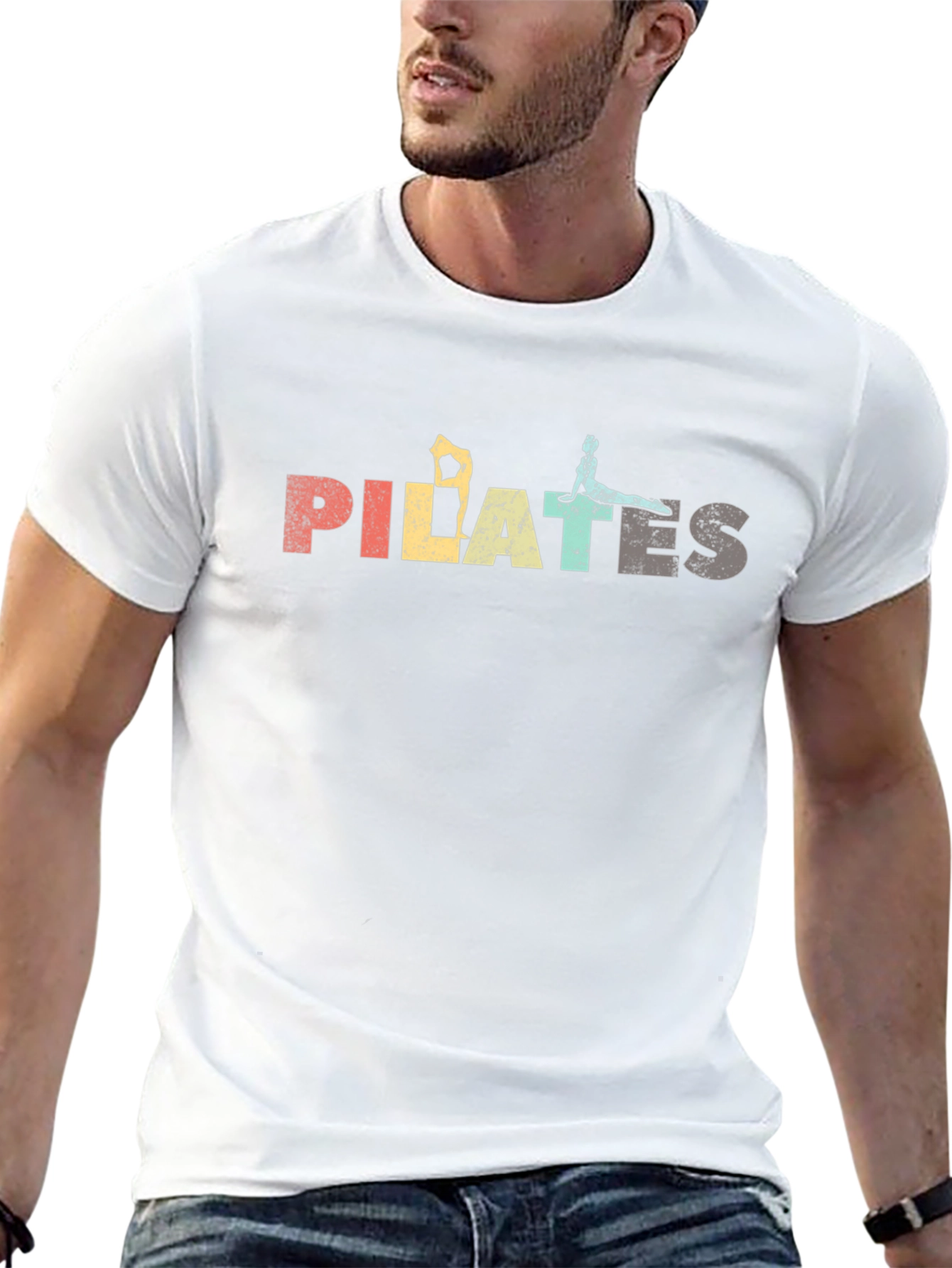 Pilates Retro Graphic T-Shirt - Black
