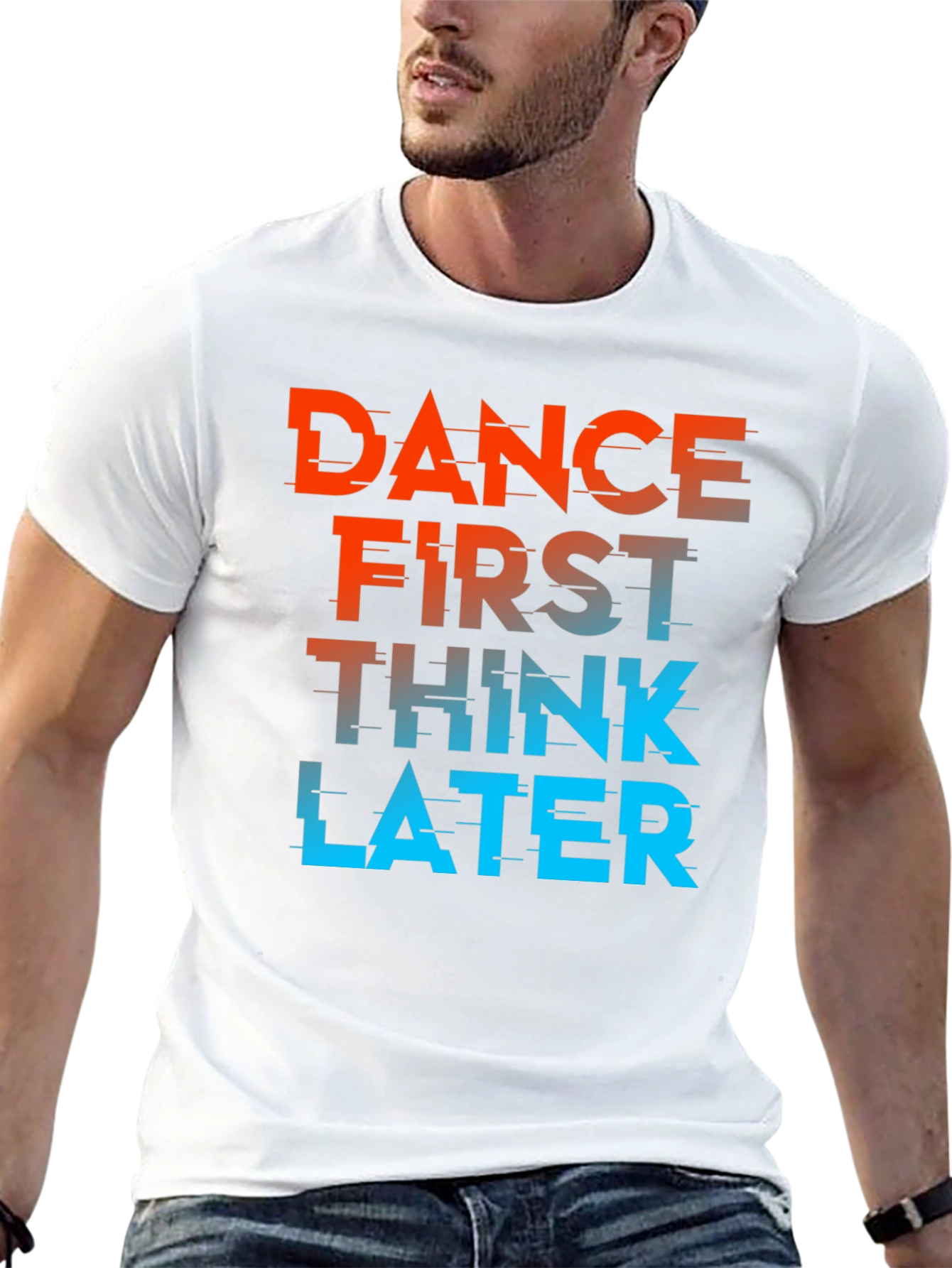 Dance First Think Later Black Graphic Tee