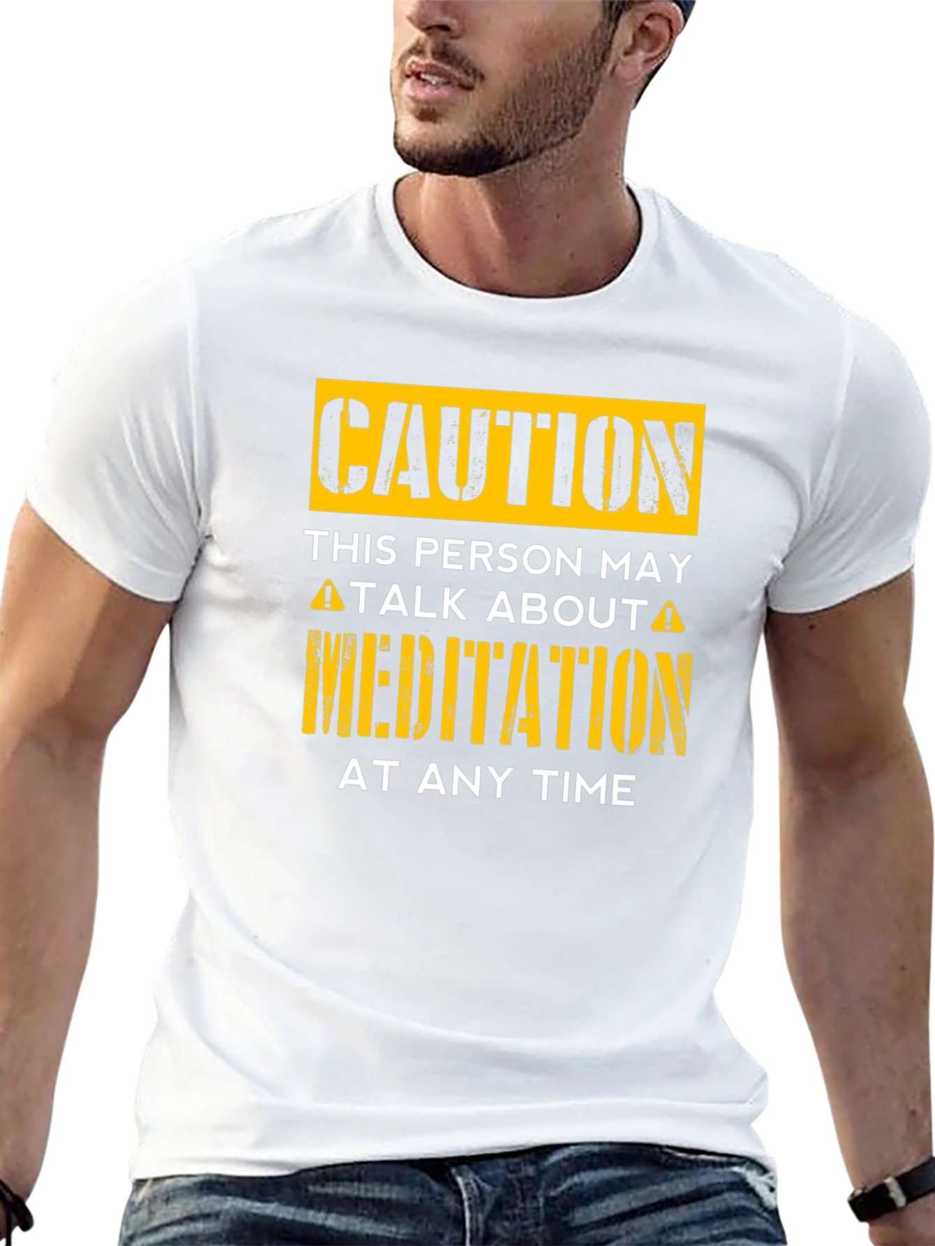 Caution Meditation T-Shirt - Funny Zen Gift Idea