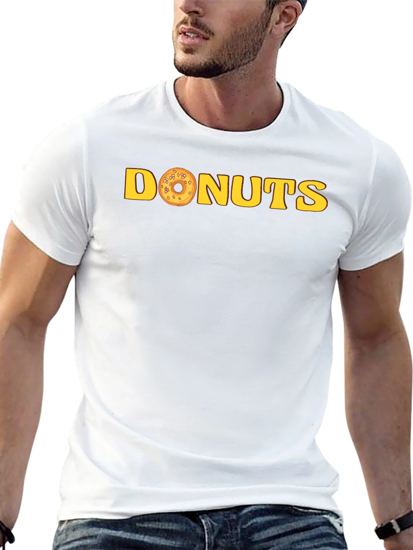 Donuts Graphic Tee - Black Cotton T-Shirt