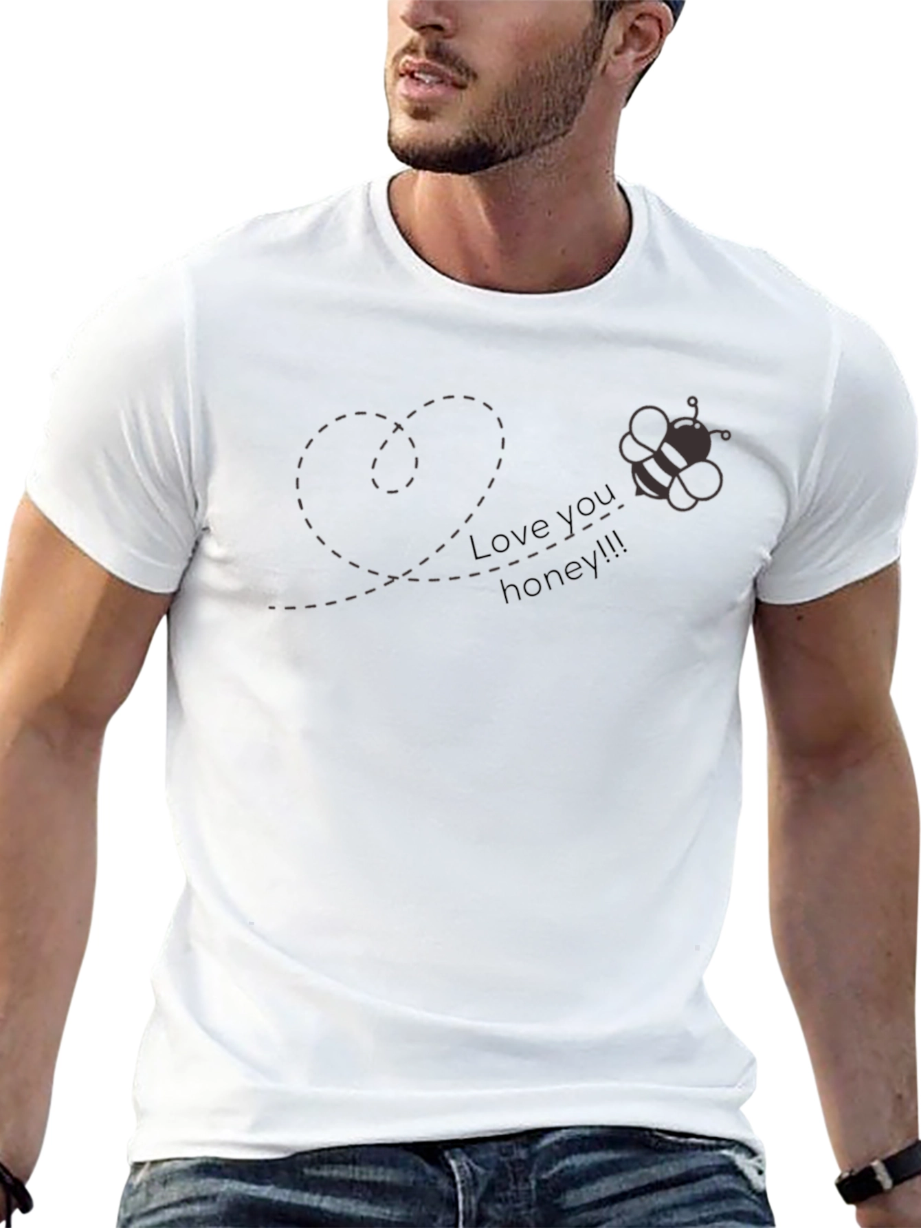 Love You Honey Bee Graphic T-Shirt