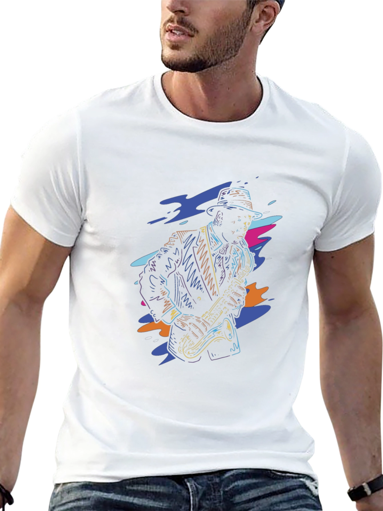 Cool Jazz Musician T-Shirt - Unique Design