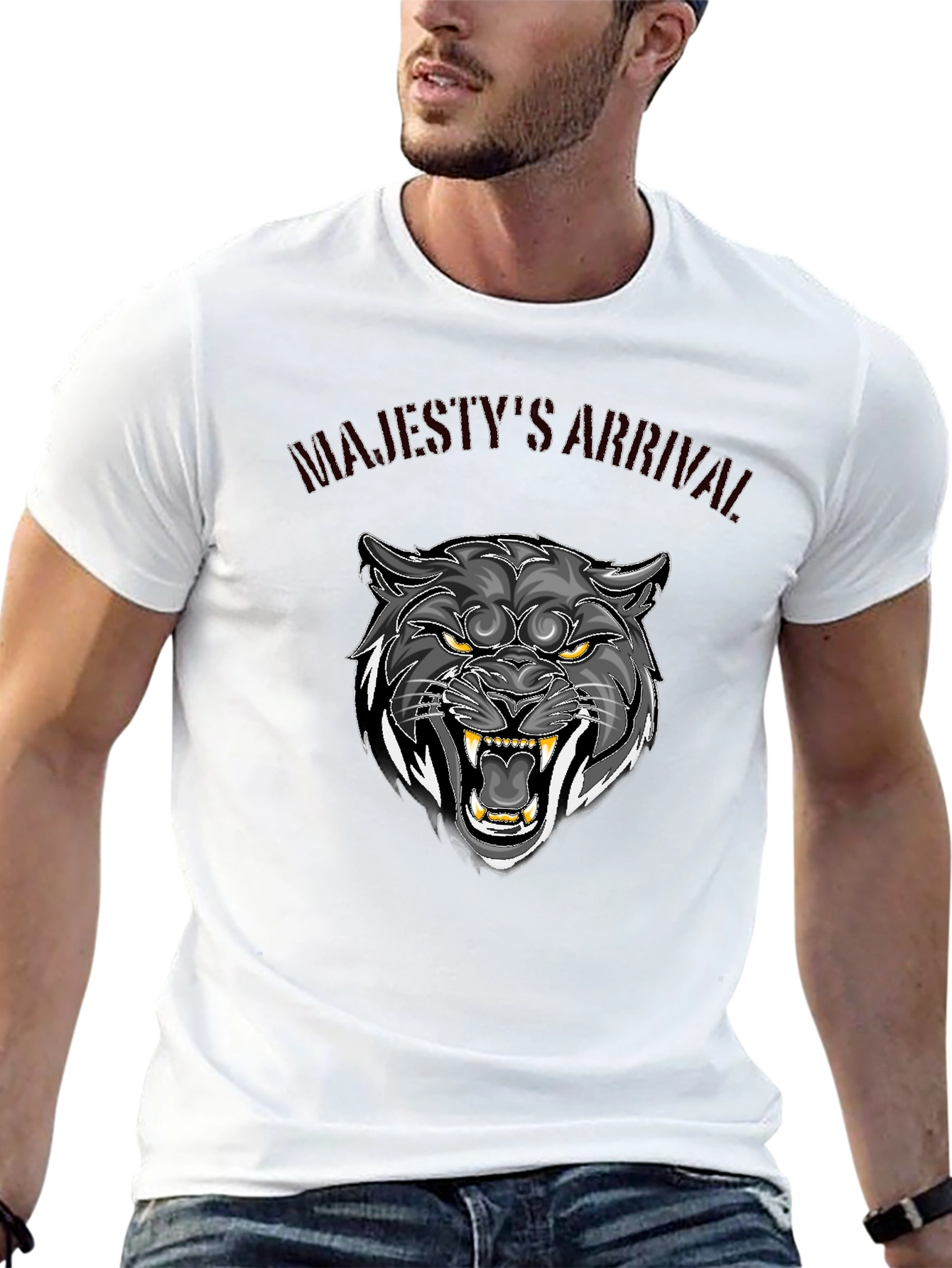 Majestys Arrival Graphic Tee - Black Panther Design