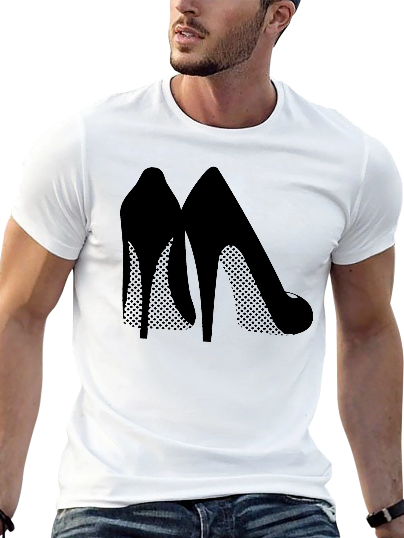 Stylish High Heel Silhouette Tee
