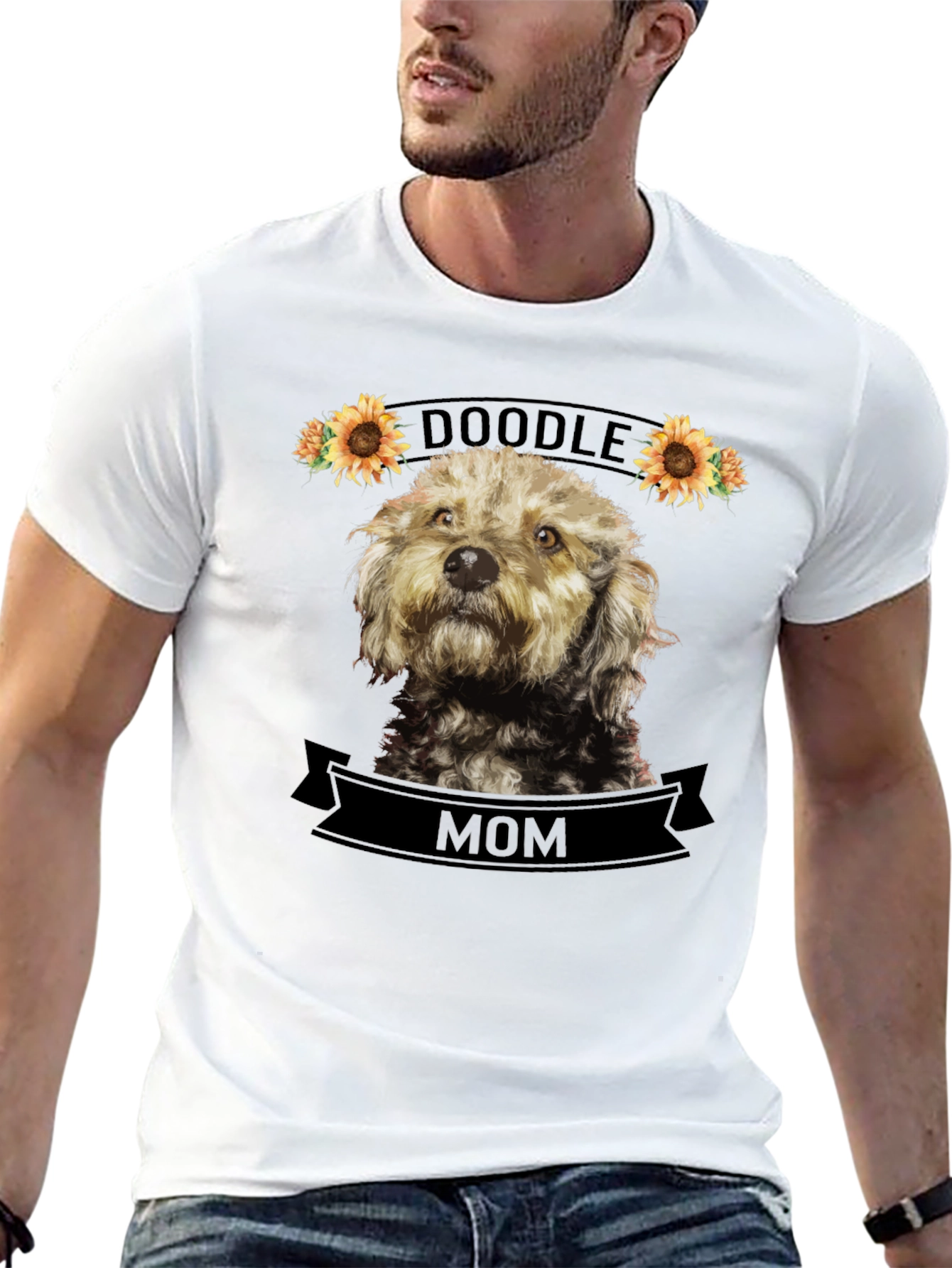 Doodle Mom T-Shirt - Sunflower Dog Lover Tee