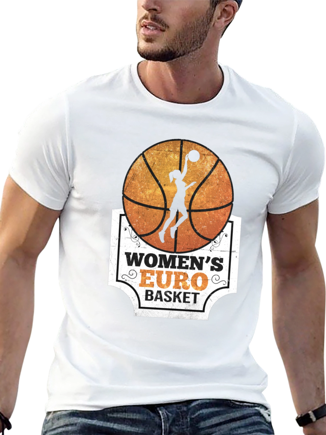 Womens Euro Basket Graphic T-Shirt