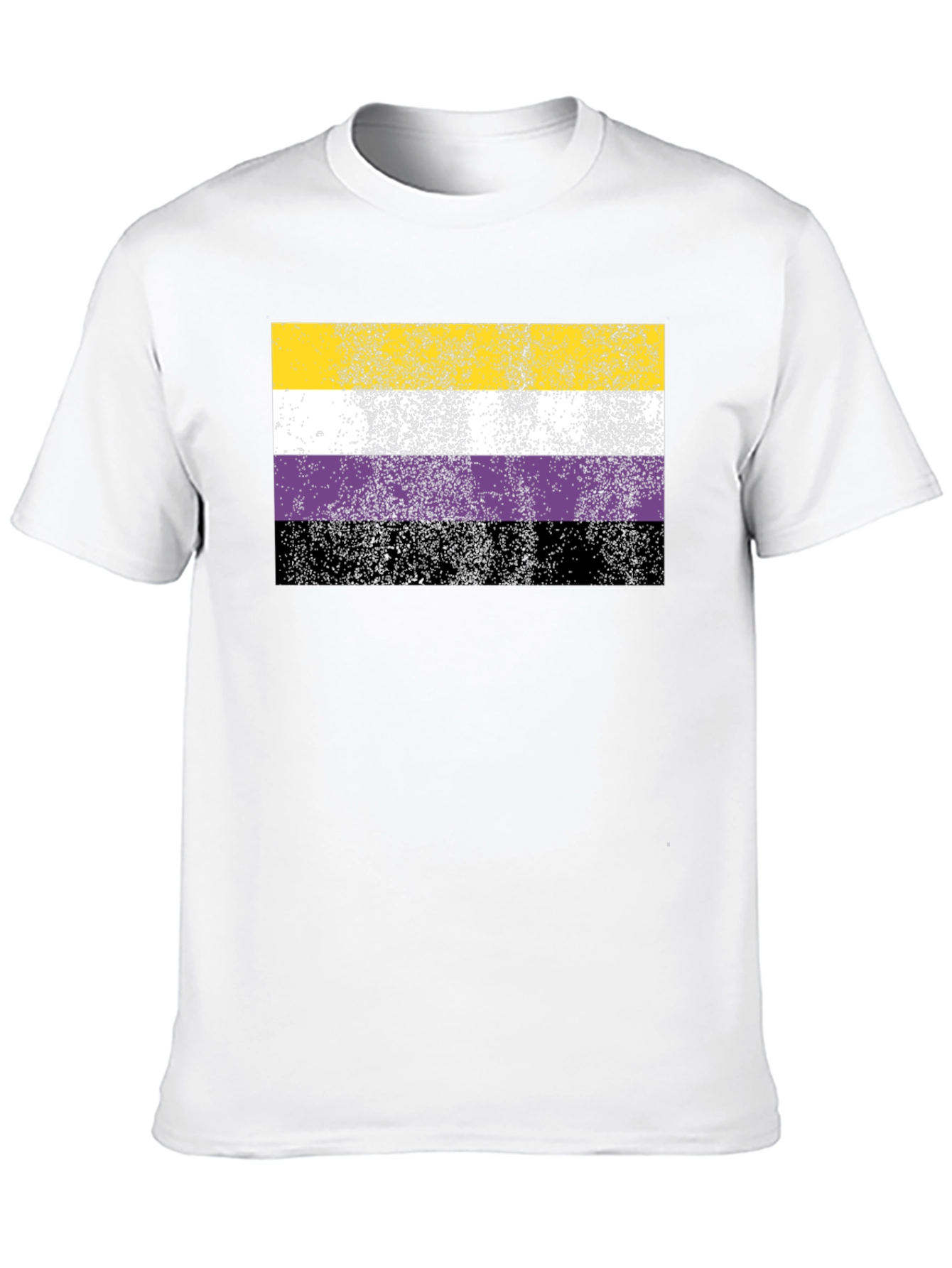 Nonbinary Pride Flag T-Shirt - Distressed Design
