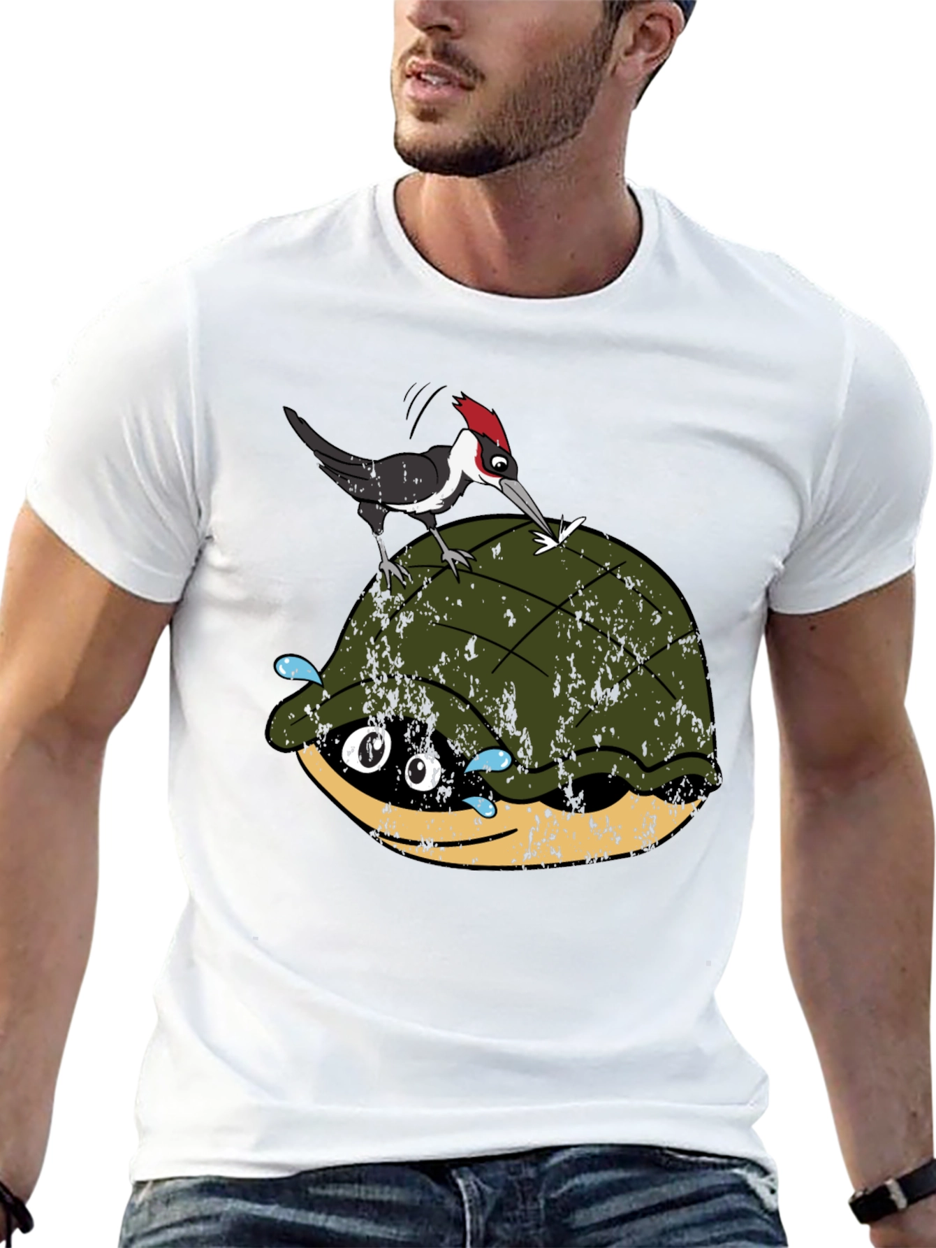 Turtle & Woodpecker Graphic Tee