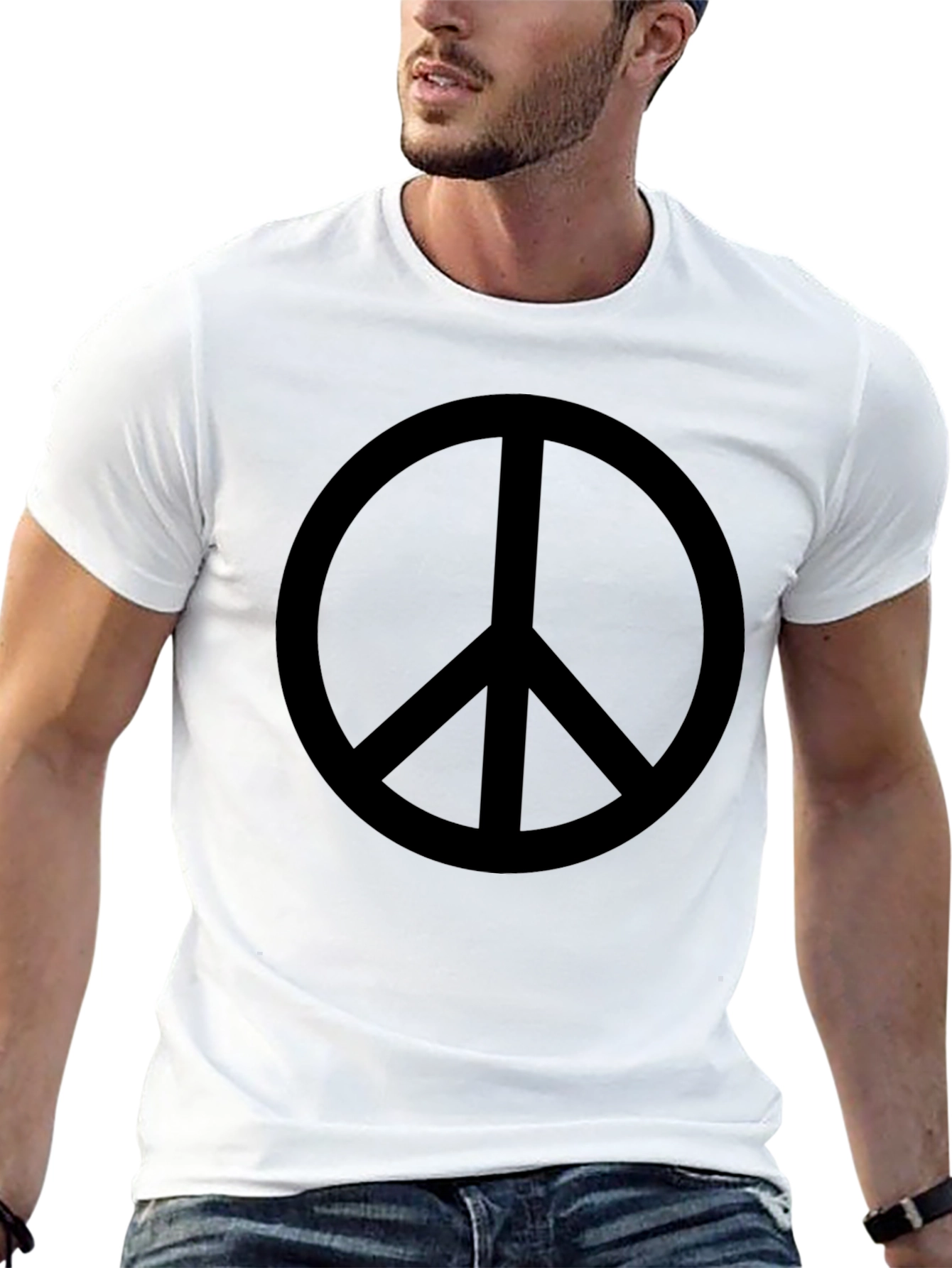 Peace Symbol Black Graphic Tee