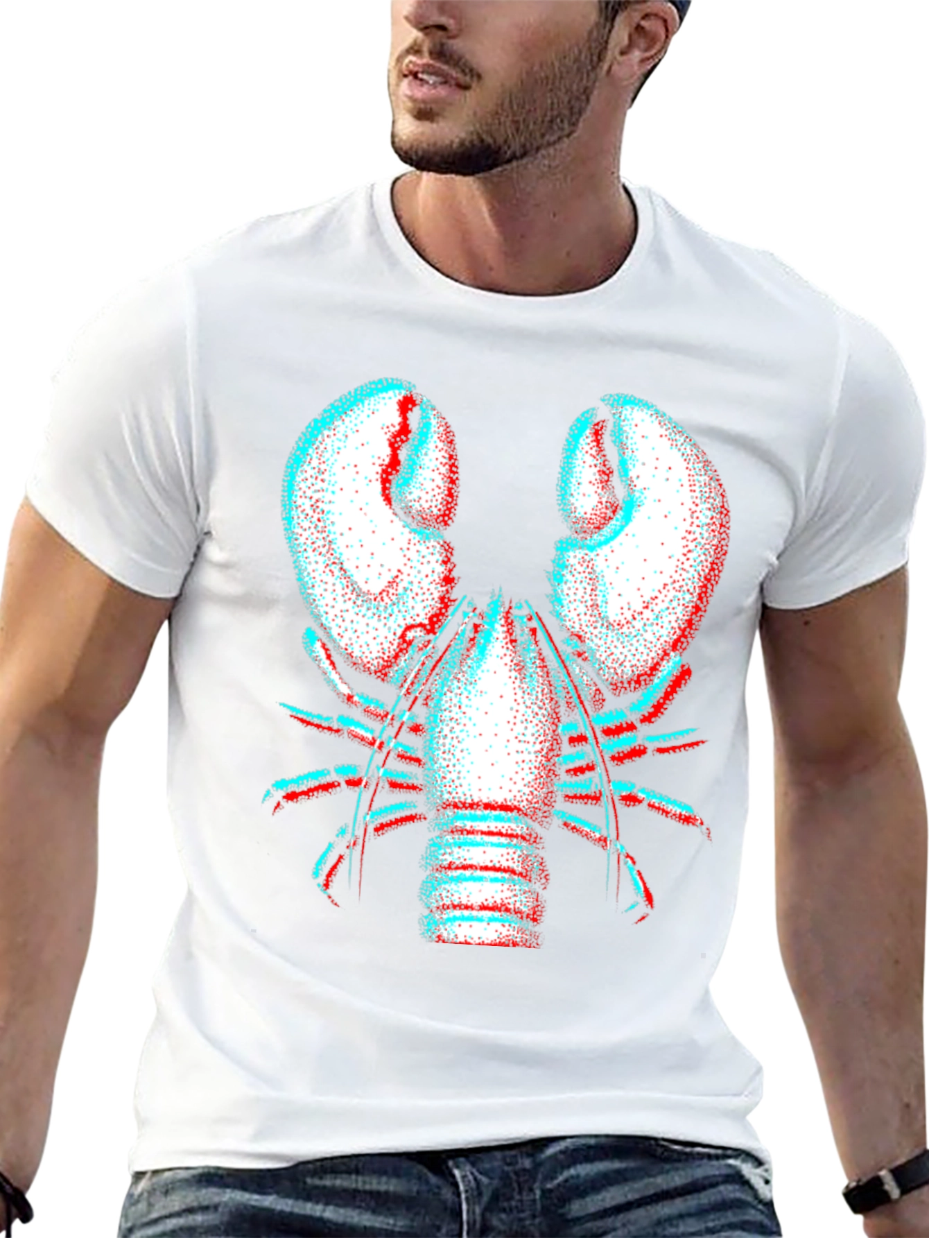3D Lobster Graphic Tee - Bold Statement Shirt