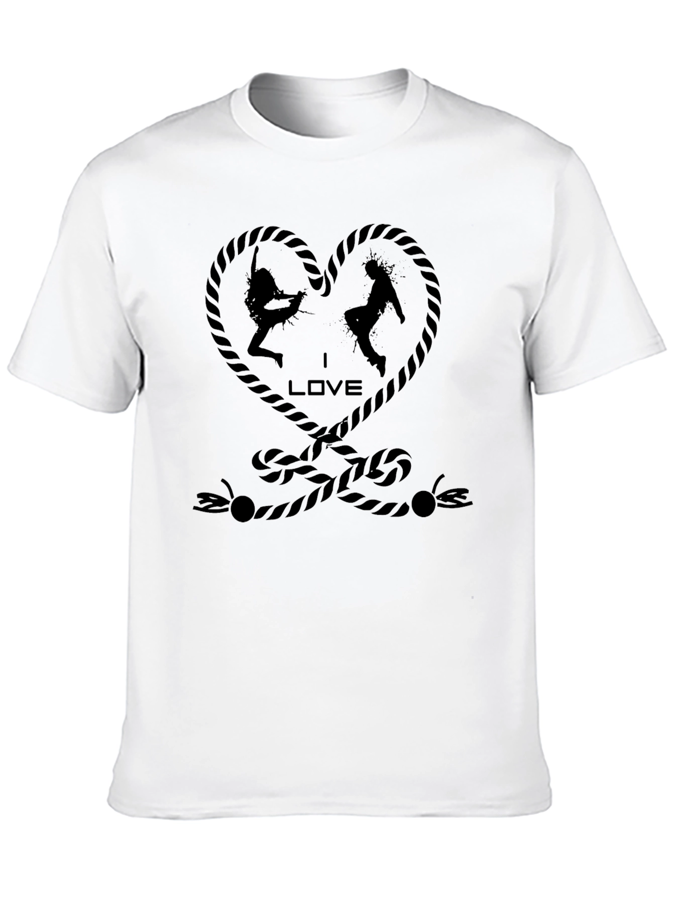 Rope Heart Rock Climbing T-Shirt - Unisex