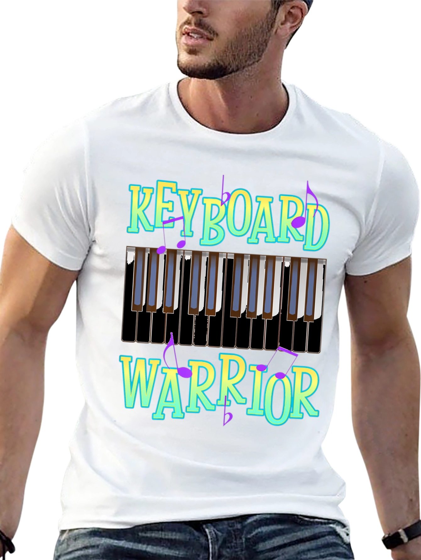 Keyboard Warrior Graphic Tee - Music Lover T-Shirt
