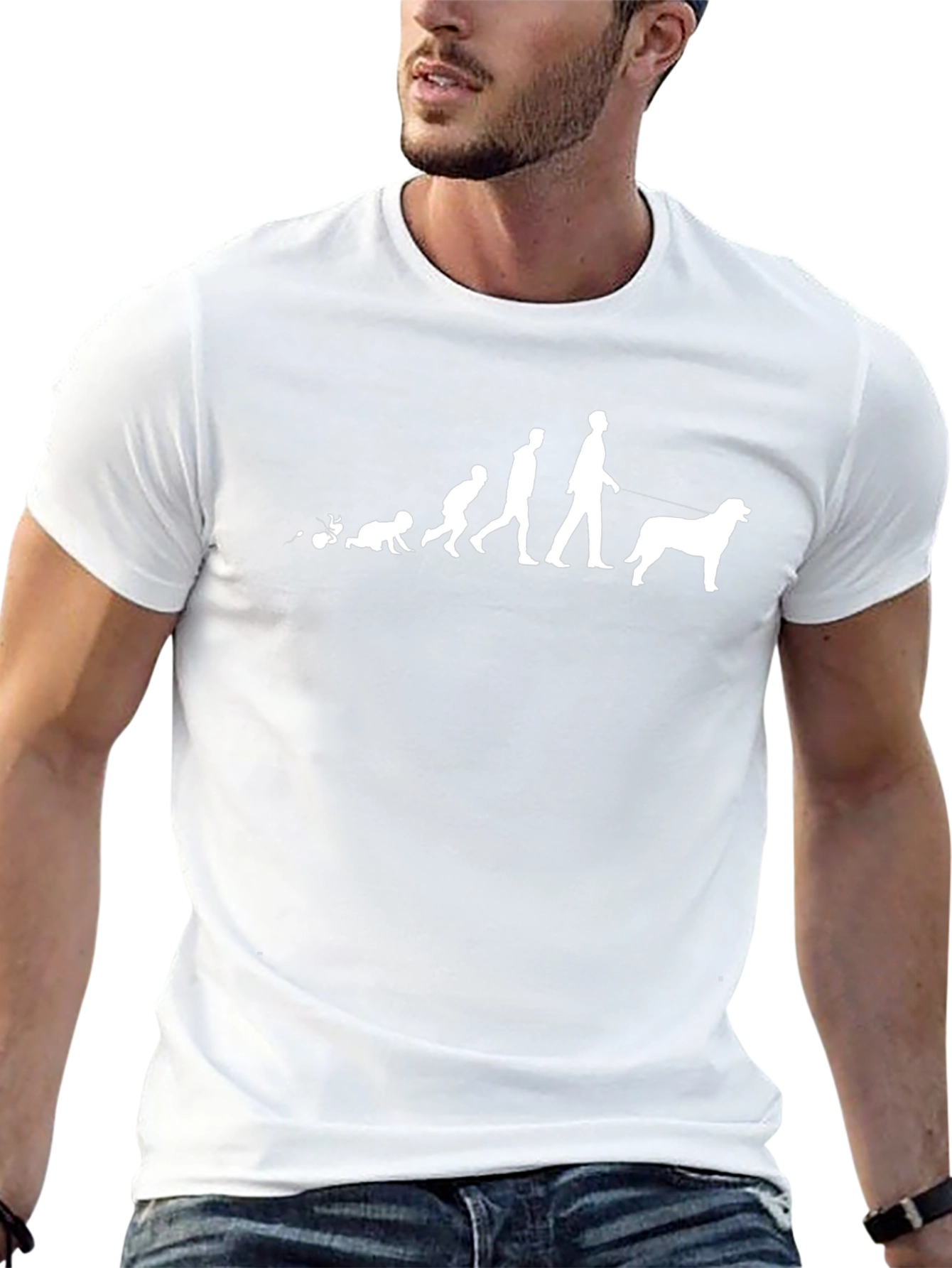 Evolution of Man and Dog T-Shirt