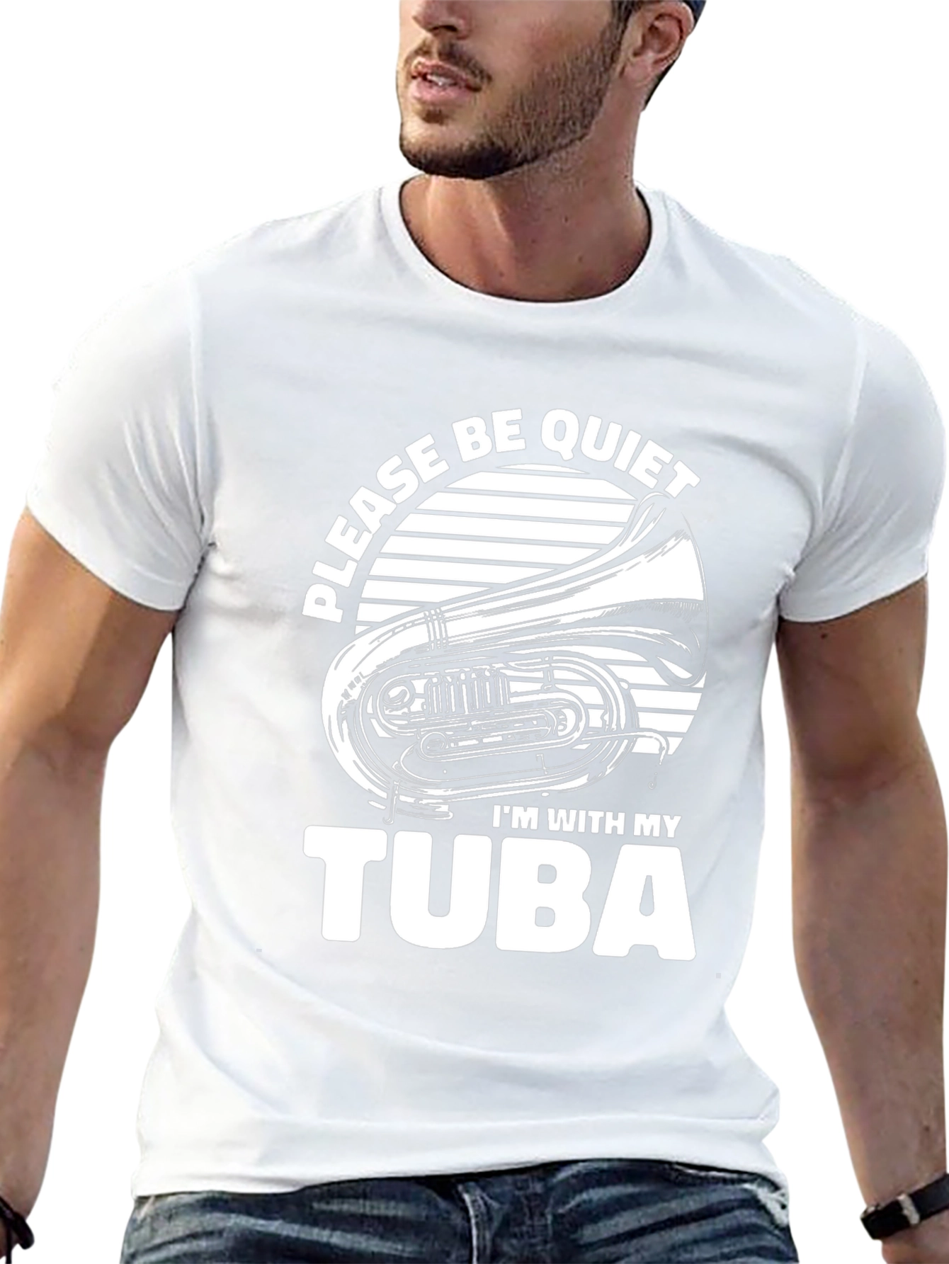 Please Be Quiet Tuba T-Shirt