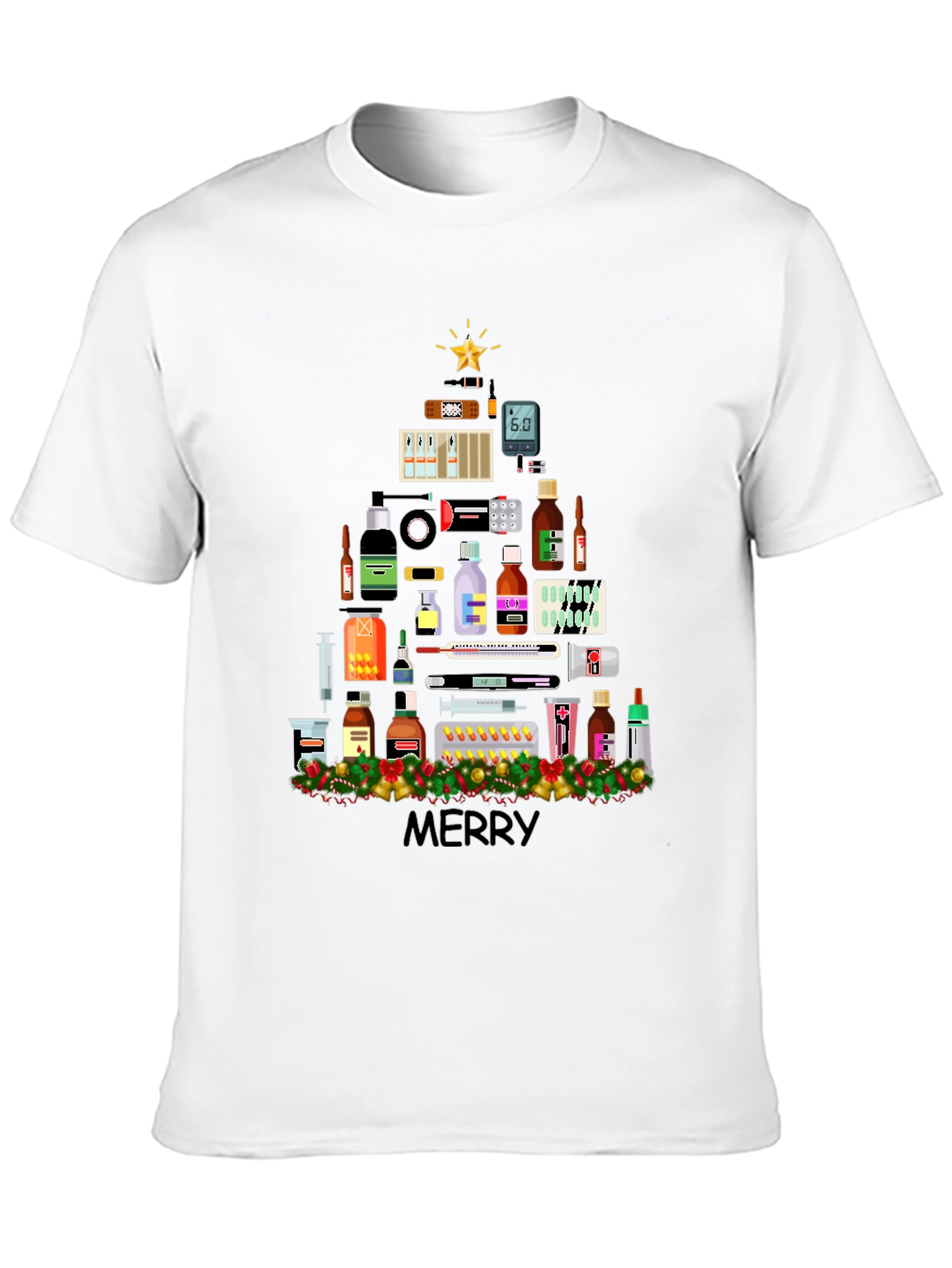 Medical Christmas Tree T-Shirt - Holiday Healthcare Apparel