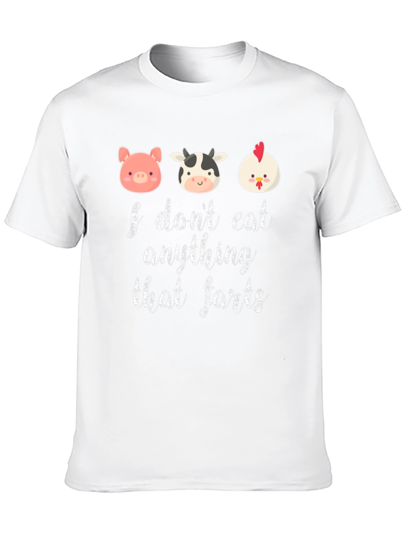 Funny Vegan T-Shirt: I Dont Eat Anything That Farts