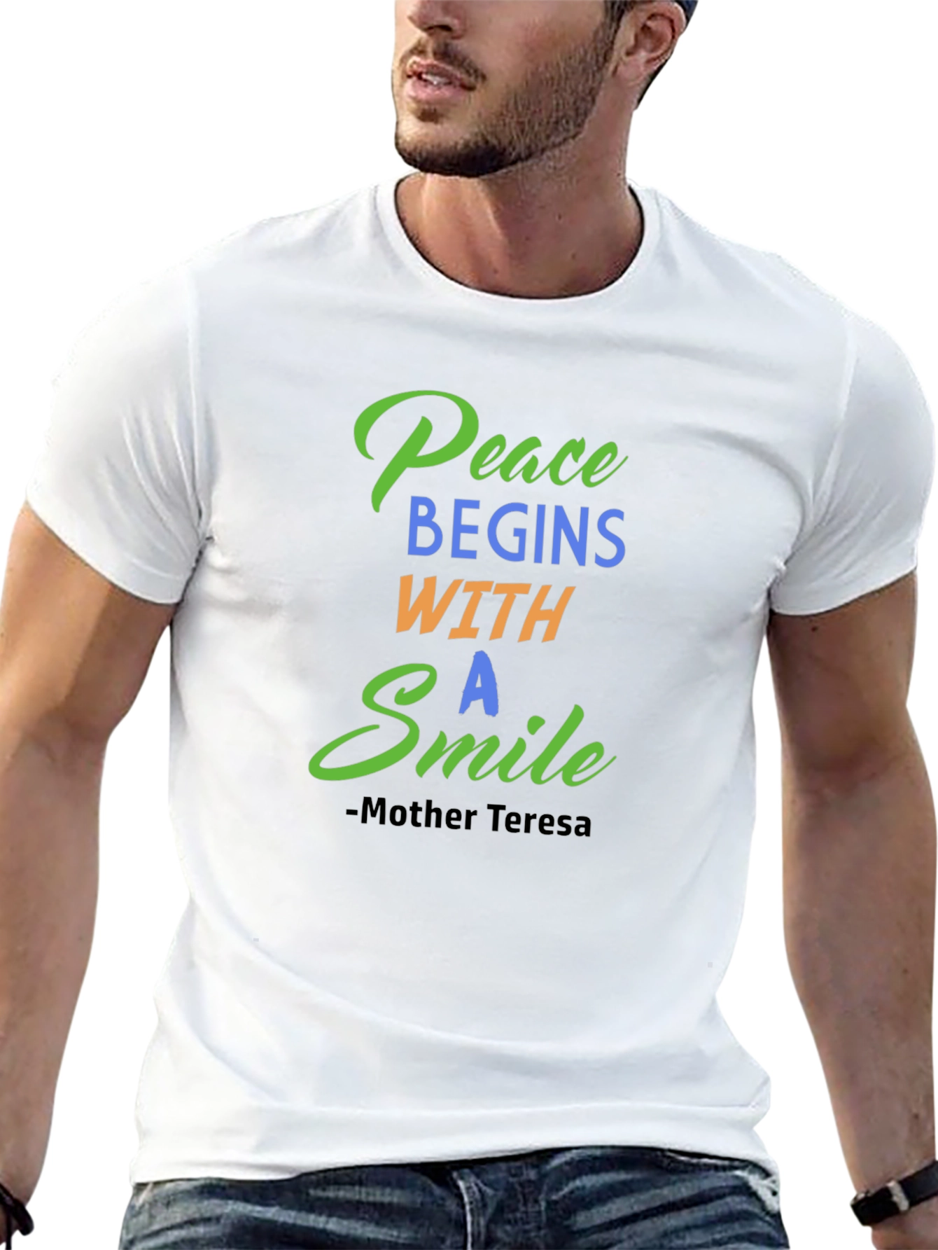 Peace Begins With A Smile Graphic Tee