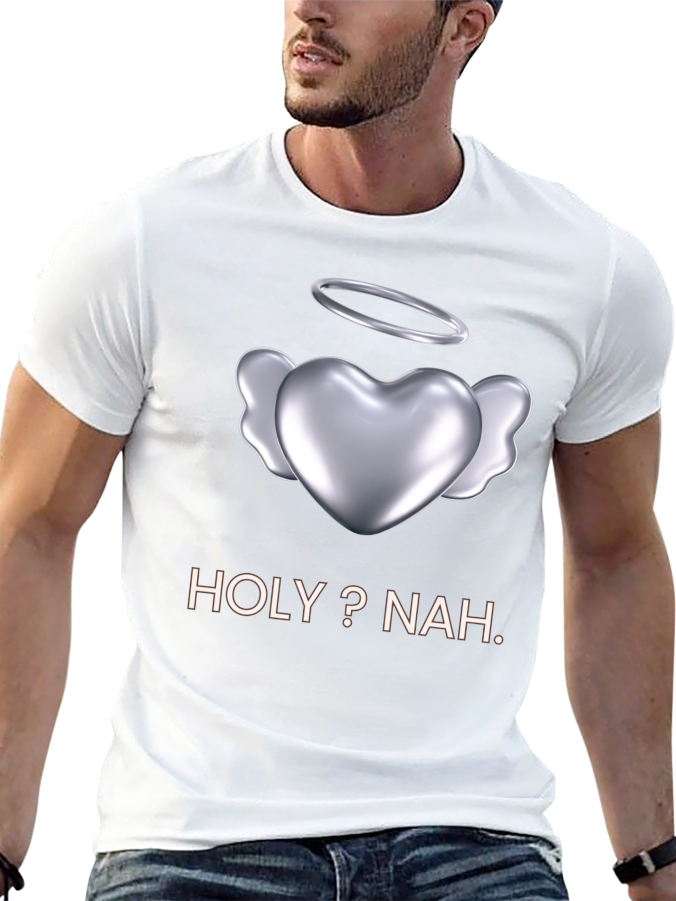 Holy? Nah Graphic Tee - Edgy Humor T-Shirt