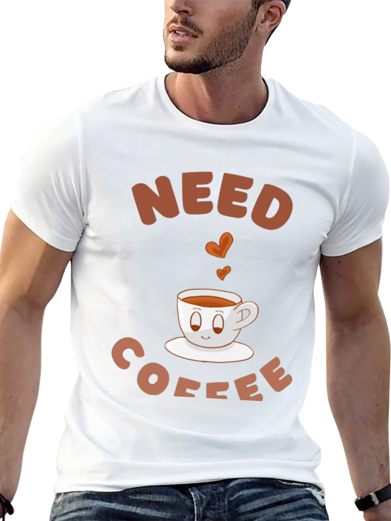Need Coffee T-Shirt - Cute Coffee Cup Graphic Tee