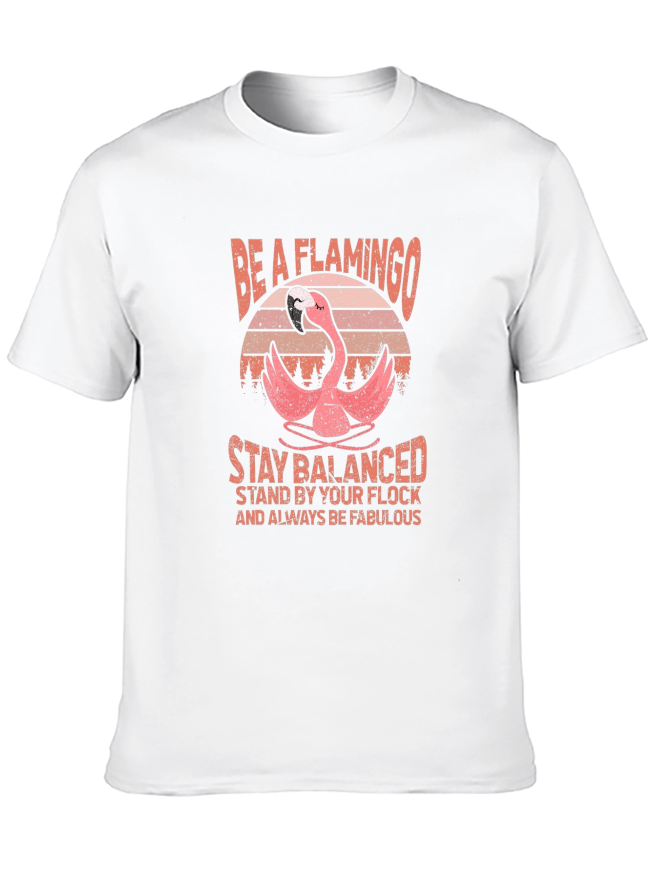 Be a Flamingo Black Graphic Tee