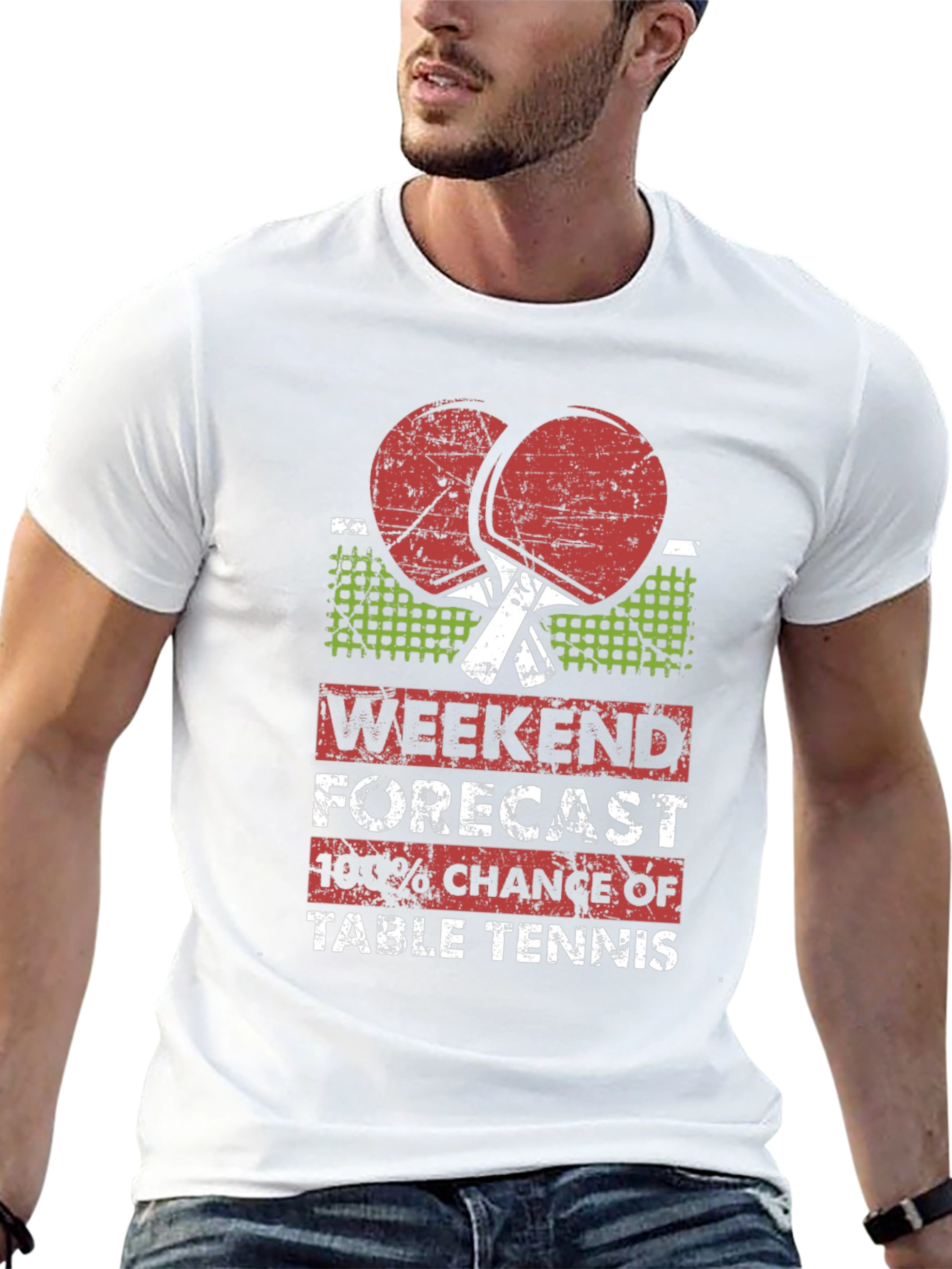 Weekend Table Tennis Forecast Graphic Tee