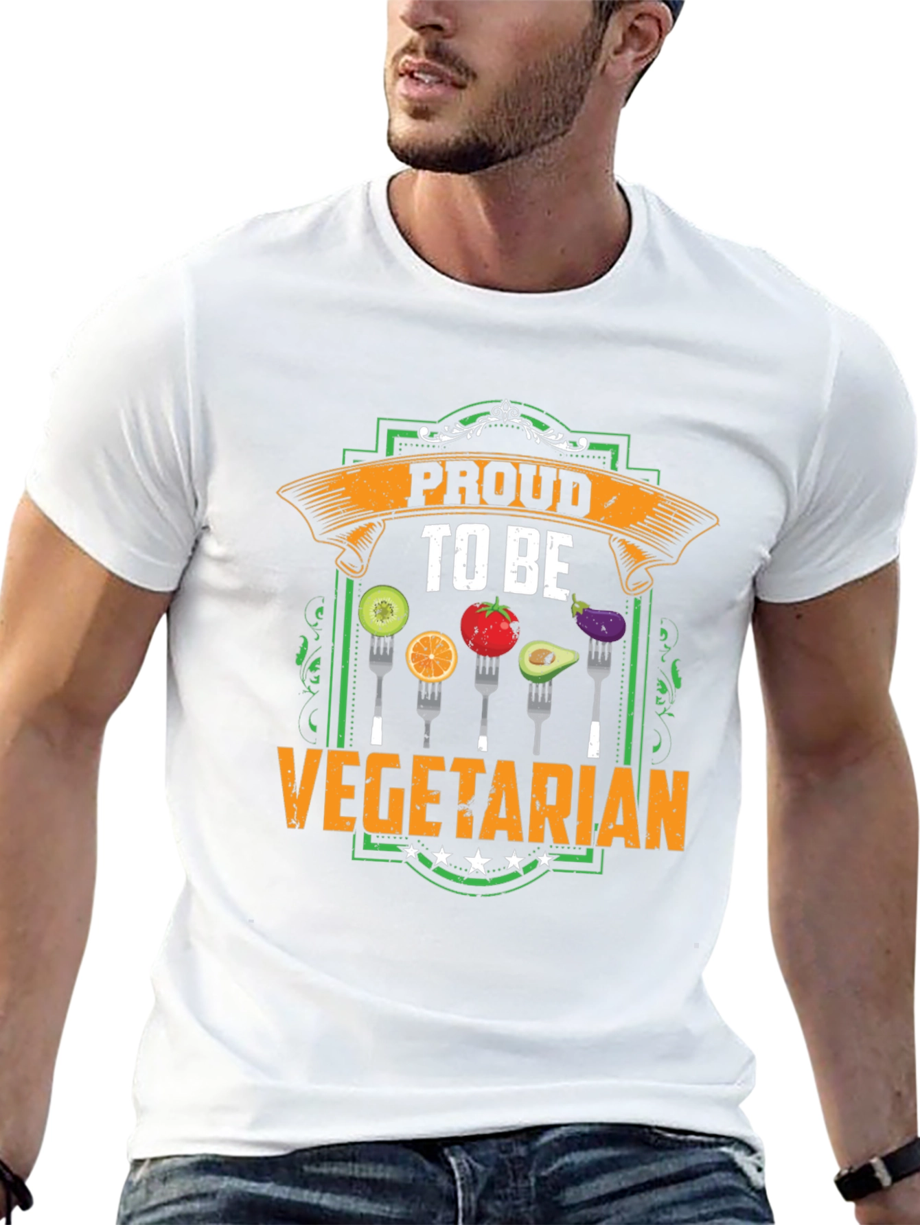 Proud To Be Vegetarian T-Shirt - Food Graphic Tee