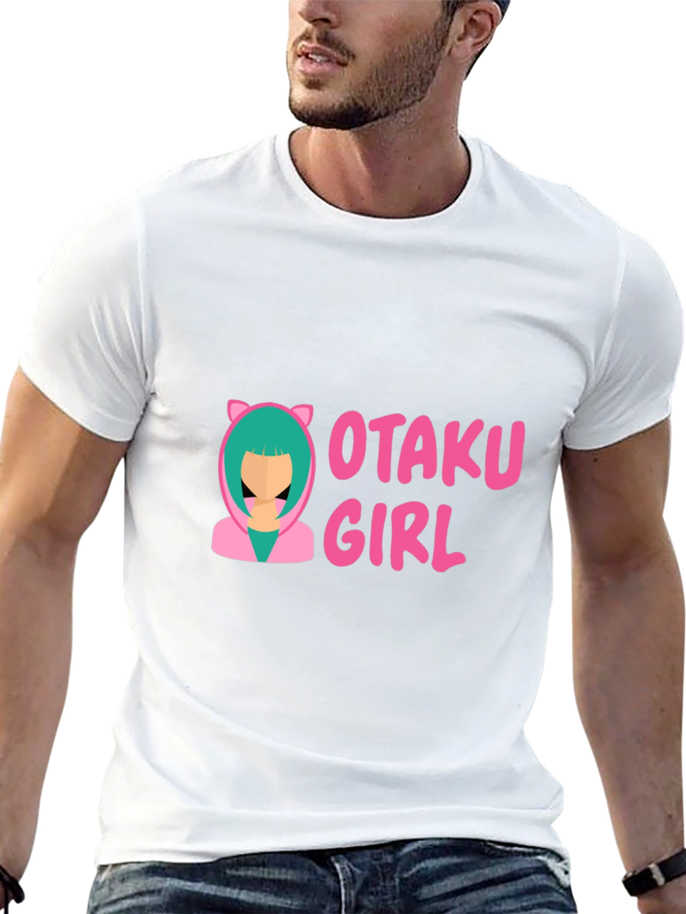 Otaku Girl Graphic Tee - Anime Lovers T-Shirt