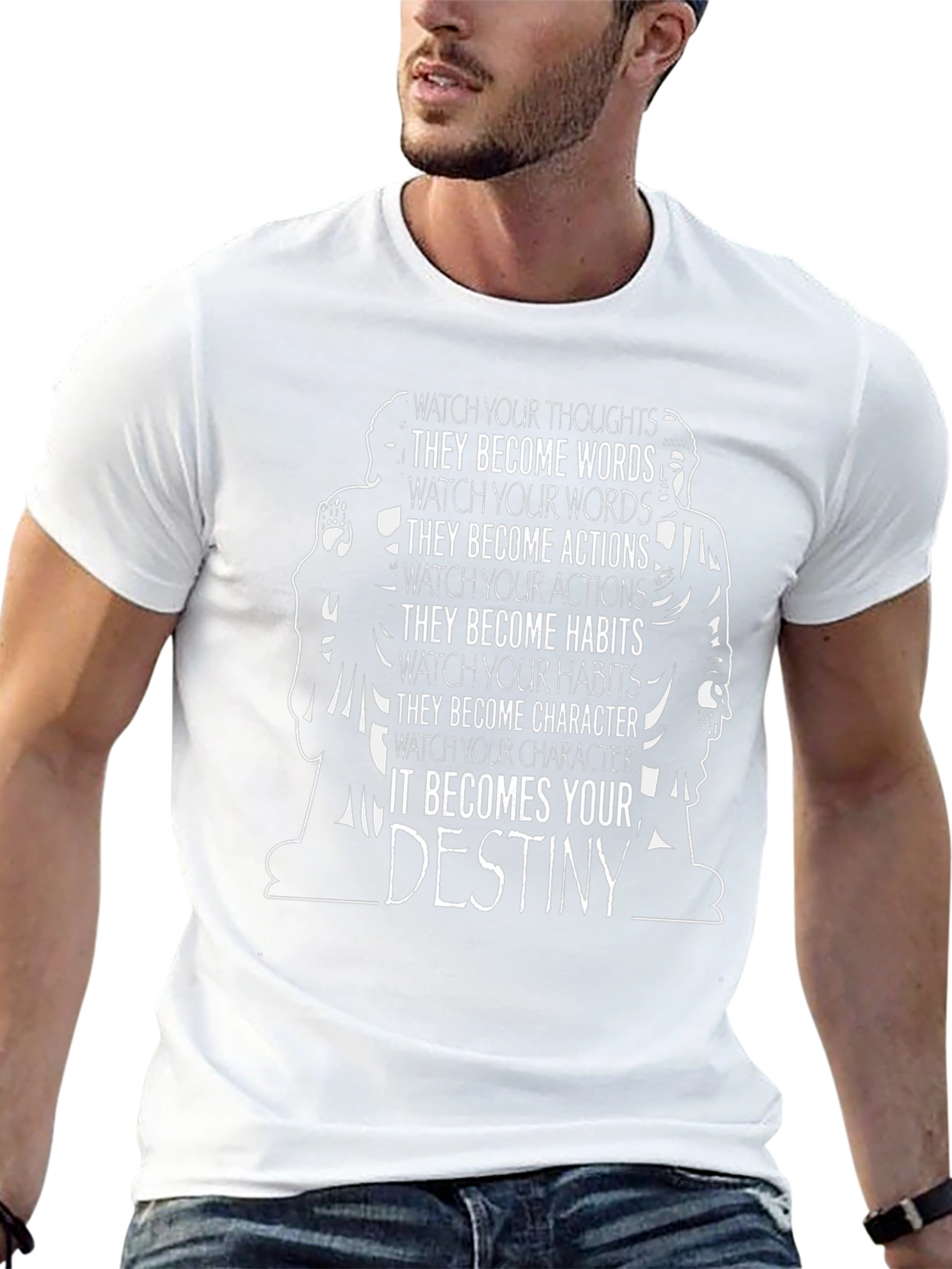 Philosophical T-Shirt - Watch Your Thoughts Destiny Tee